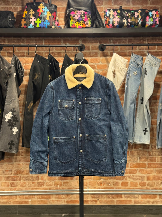 ($31,500) Chrome Hearts Levis White Cross Patch Denim Jacket