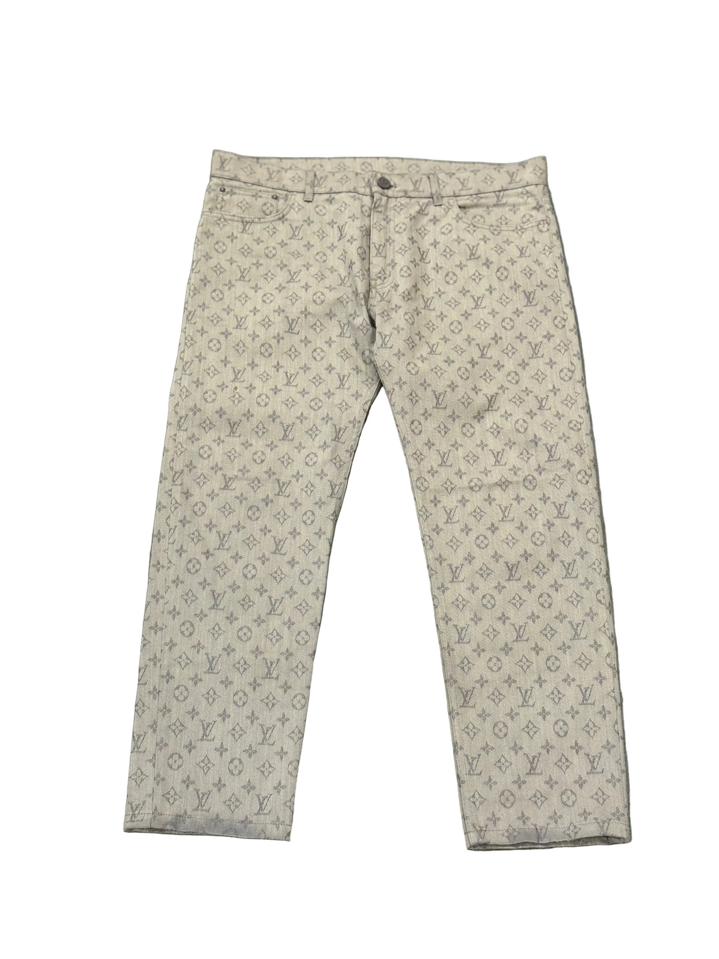 Louis Vuitton Grey Monogram Jeans