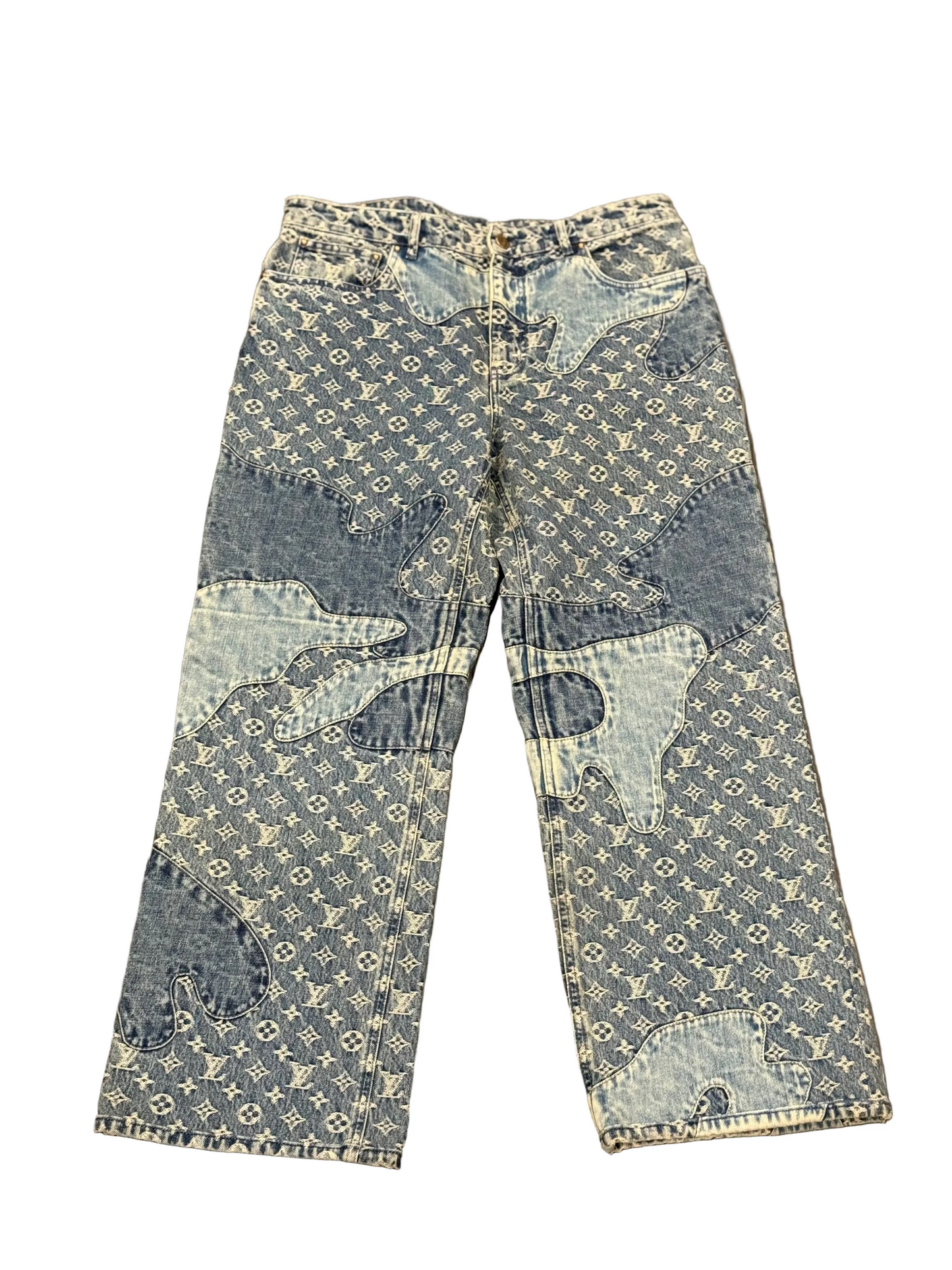 Louis Vuitton Nigo Monogram Patchwork Jeans