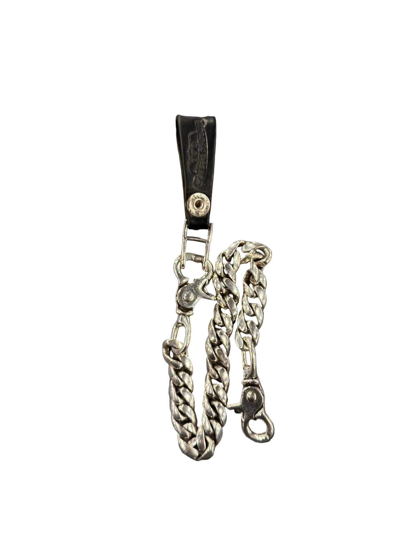 Chrome Hearts Leather Fleur Cuban Link Wallet Chain