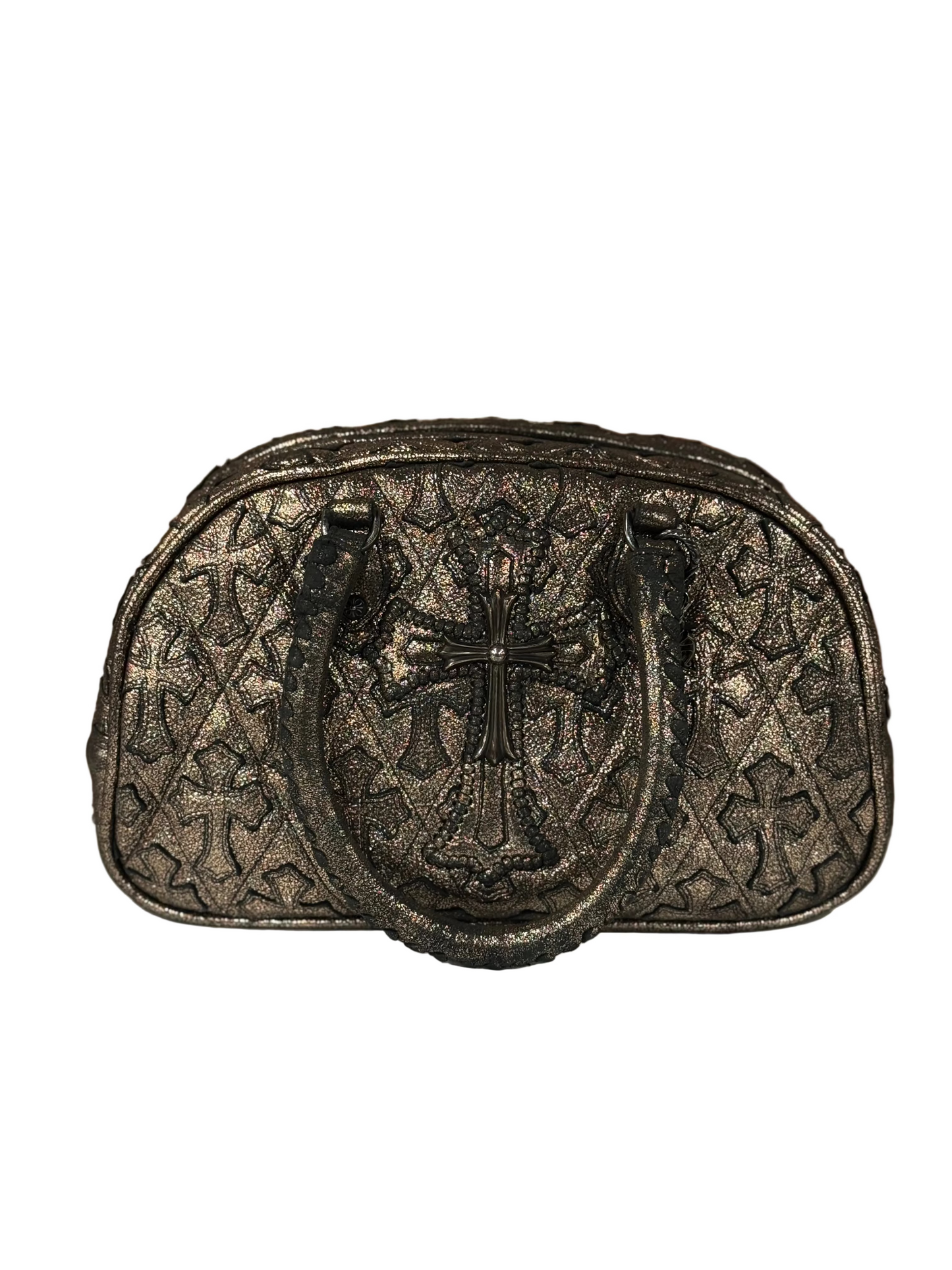 ($26,250) Chrome Hearts Cross Cemetery Bronze Bowling Bag