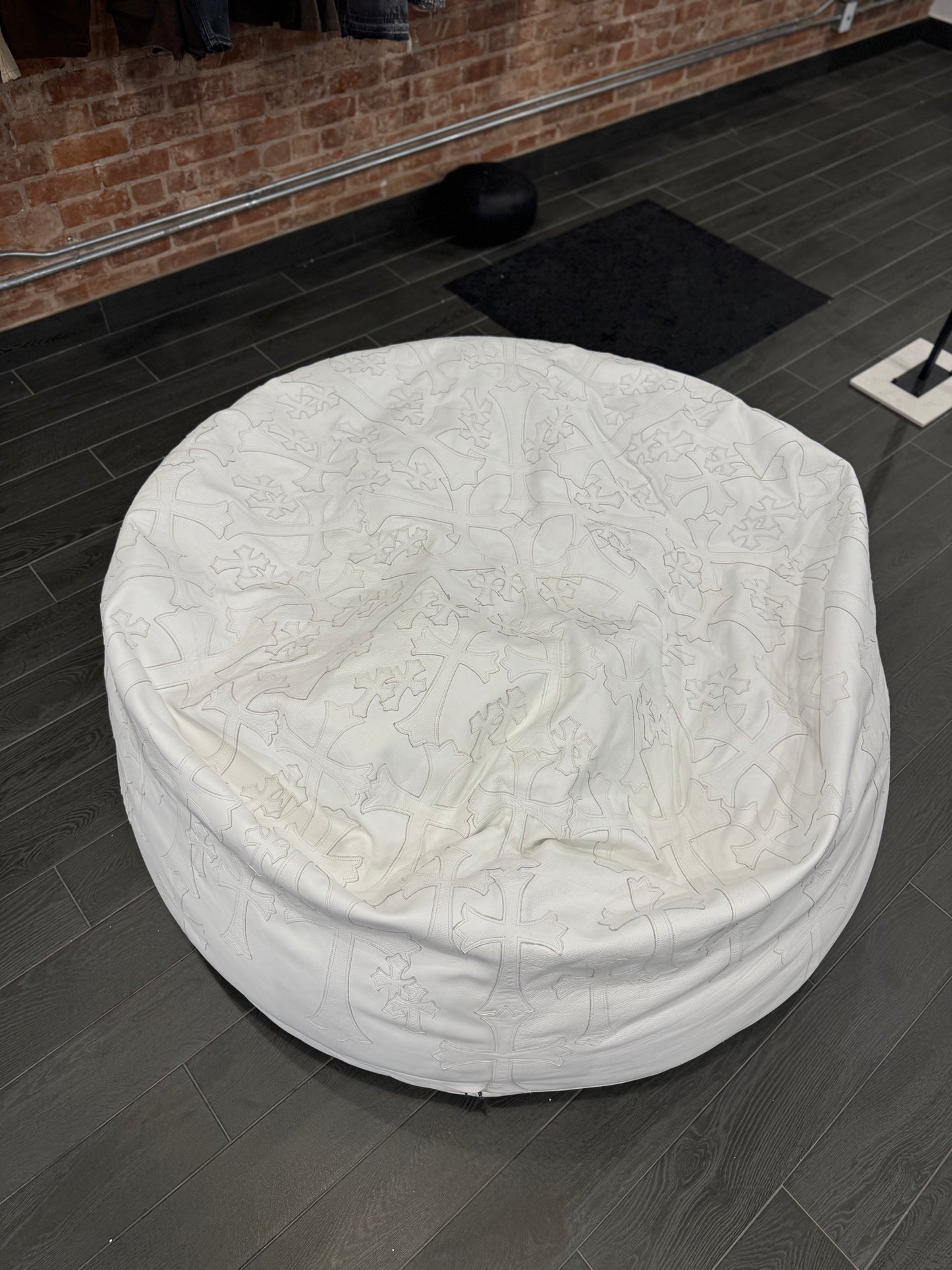 ($78,750) Chrome Hearts White Cross Patch XXL Beanbag