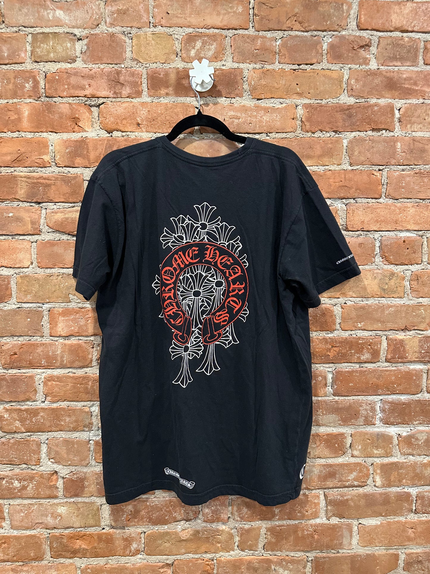 Chrome Hearts Black Horseshoe Cross T-Shirt XL - Front