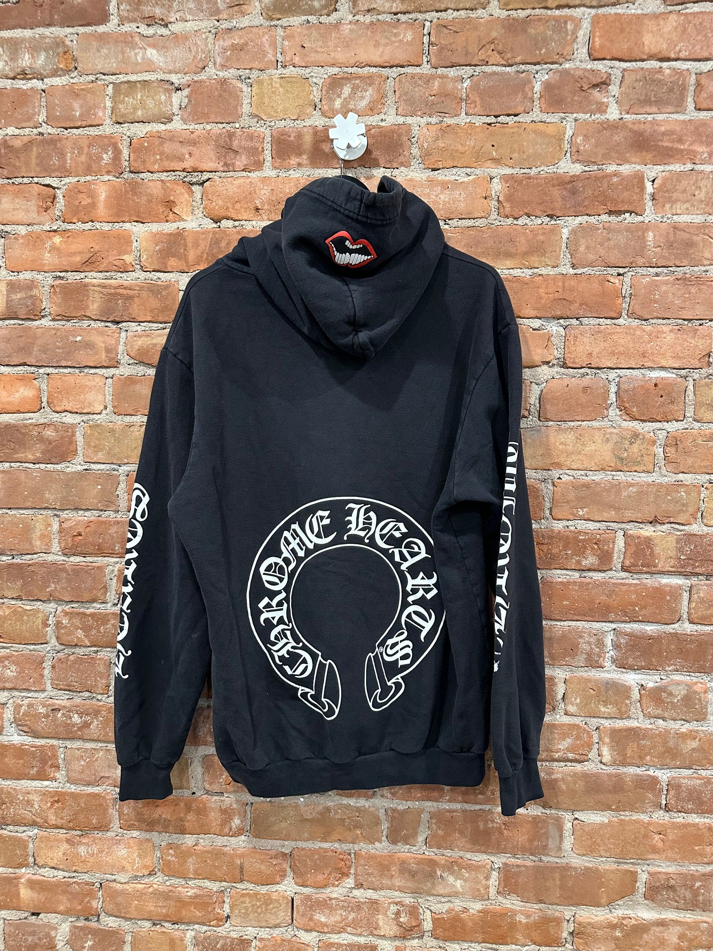Chrome Hearts Black Horseshoe Cross Zip-Up Hoodie L - Front