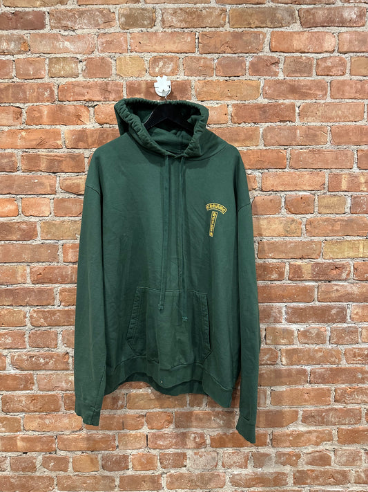 Chrome Hearts Green Cemetery Cross Zip-Up Hoodie XL - Front