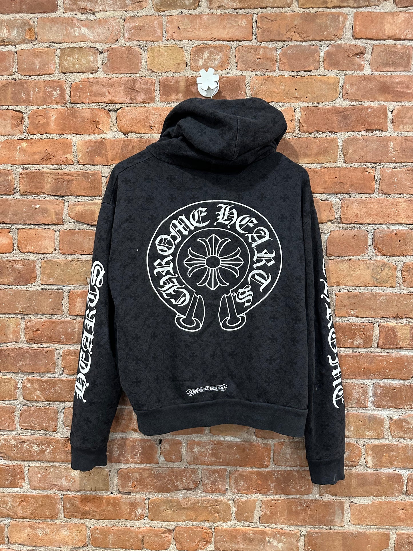 Chrome Hearts Black Monogram Cross Horseshoe Zip-Up Hoodie XS - Back