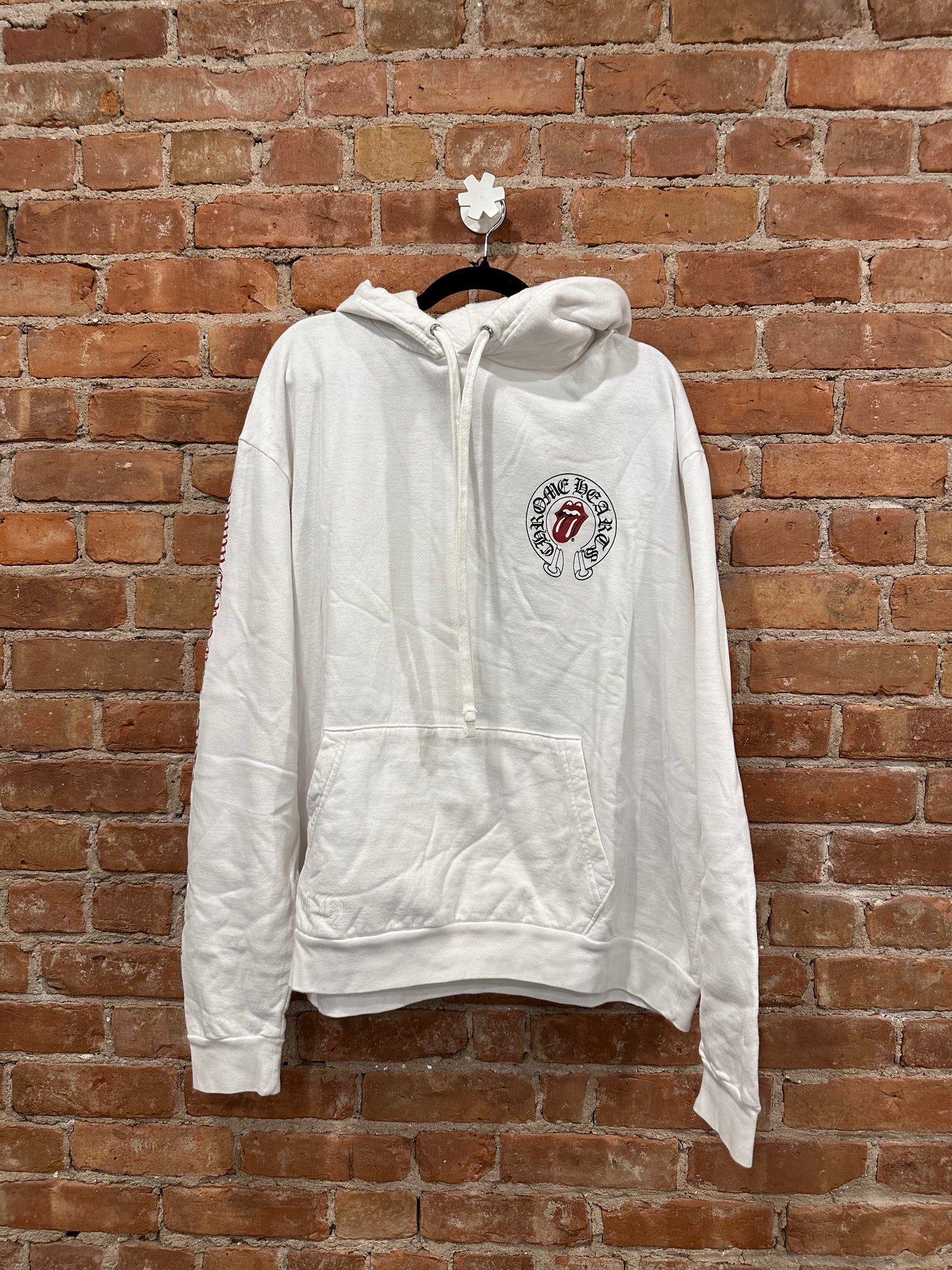 Chrome Hearts x Rolling Stones White Horseshoe Tongue Zip-Up Hoodie L - Back
