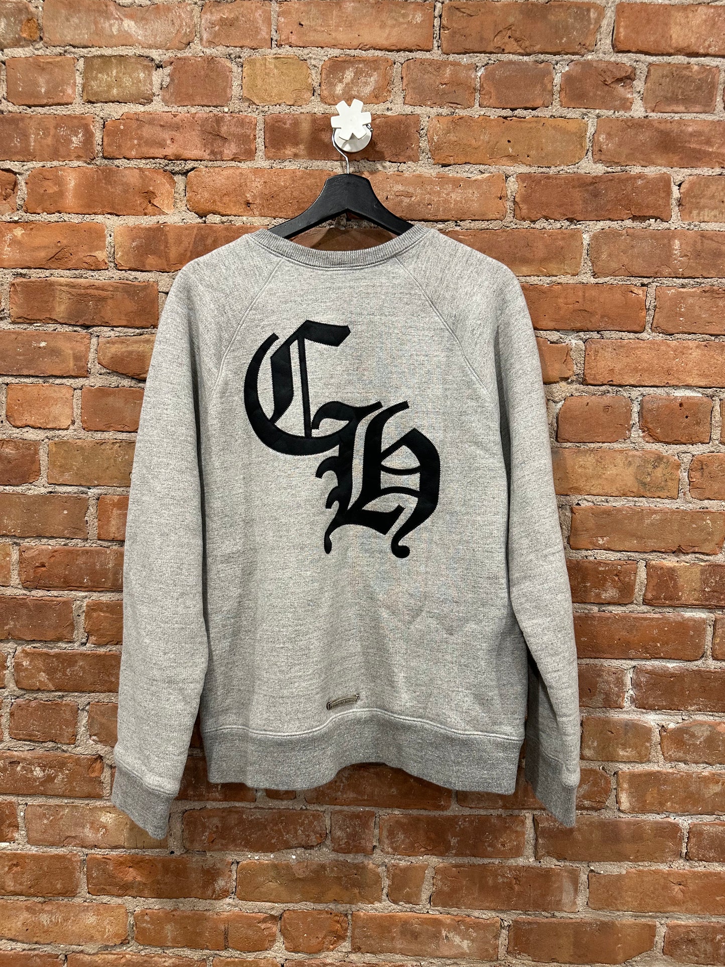 Chrome Hearts Grey Gothic CH Dagger Crewneck Sweatshirt M - Back