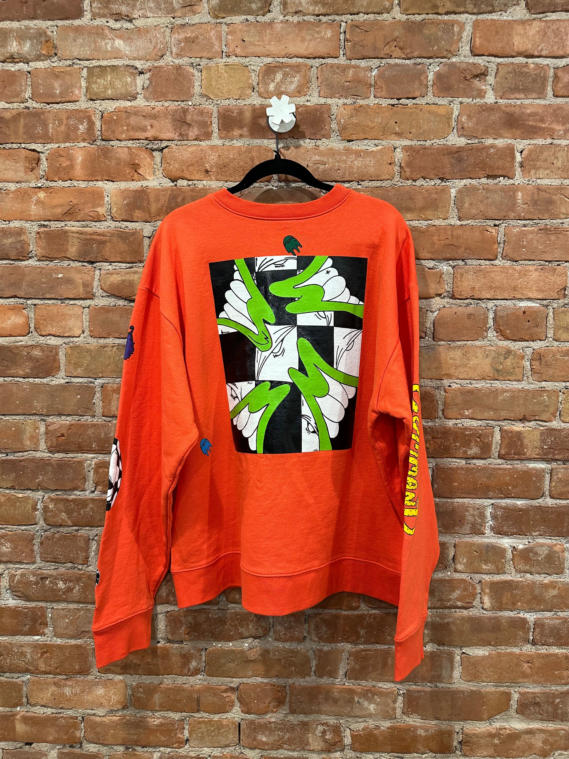 Chrome Hearts Matty Boy Orange Sex Records Crewneck Sweatshirt XL - Back