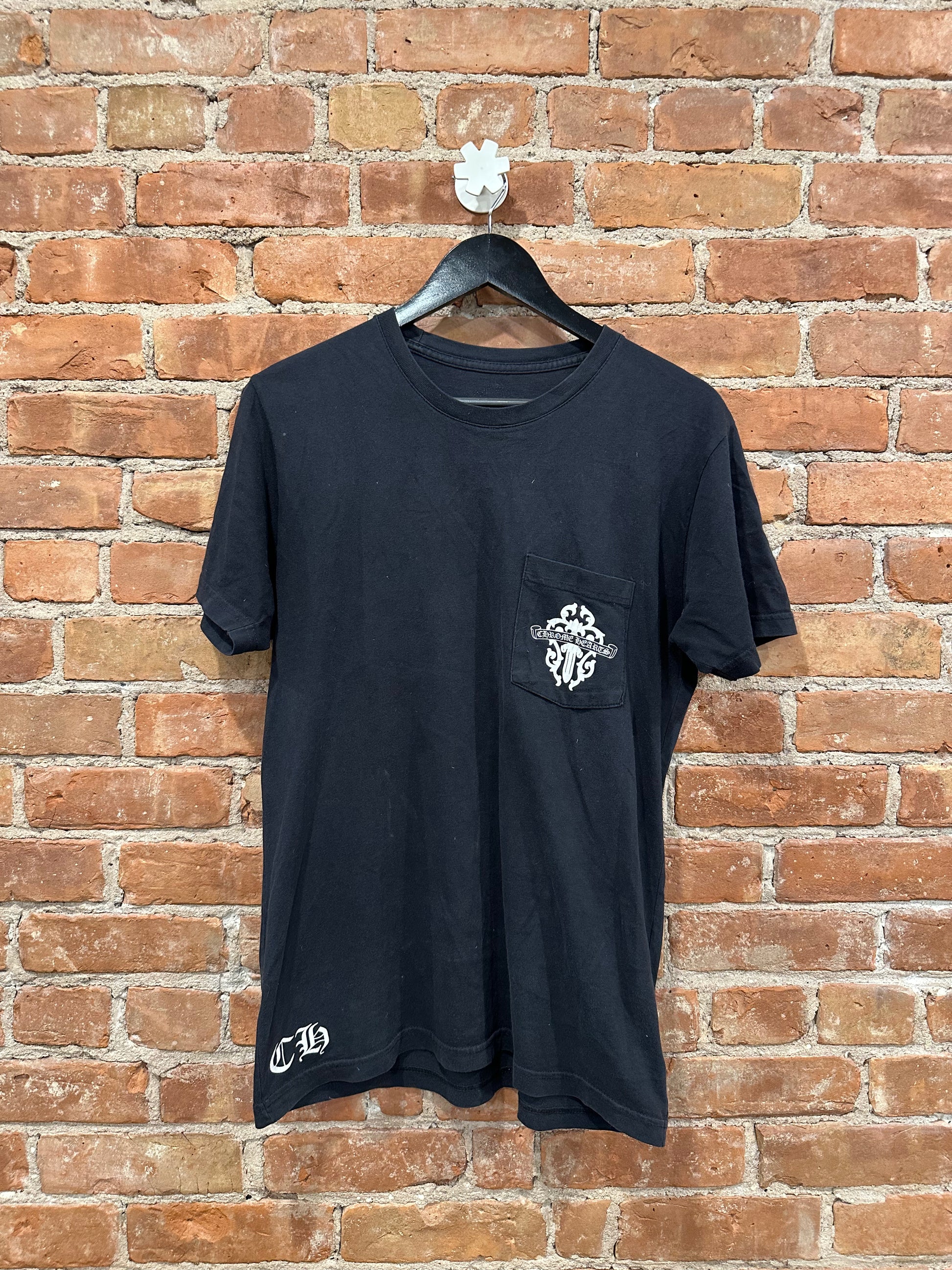 Chrome Hearts Black Floral Filigree Pocket T-Shirt M - Back