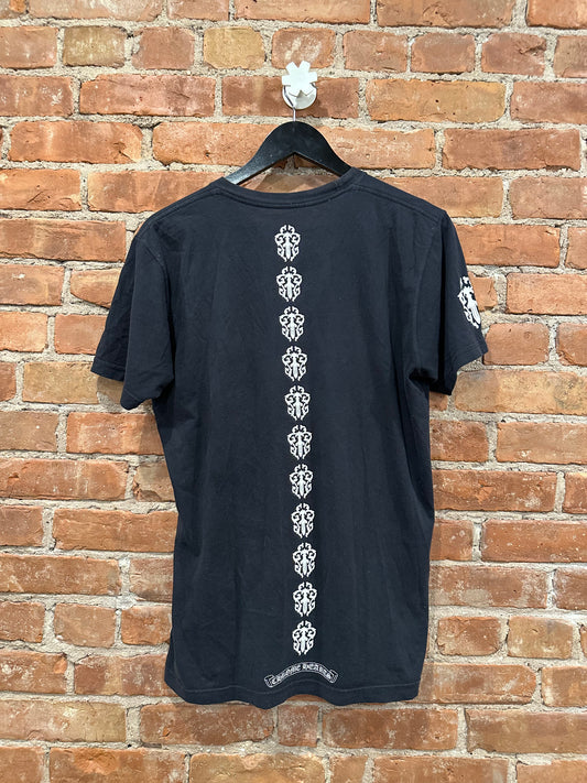 Chrome Hearts Black Floral Filigree Pocket T-Shirt M - Front
