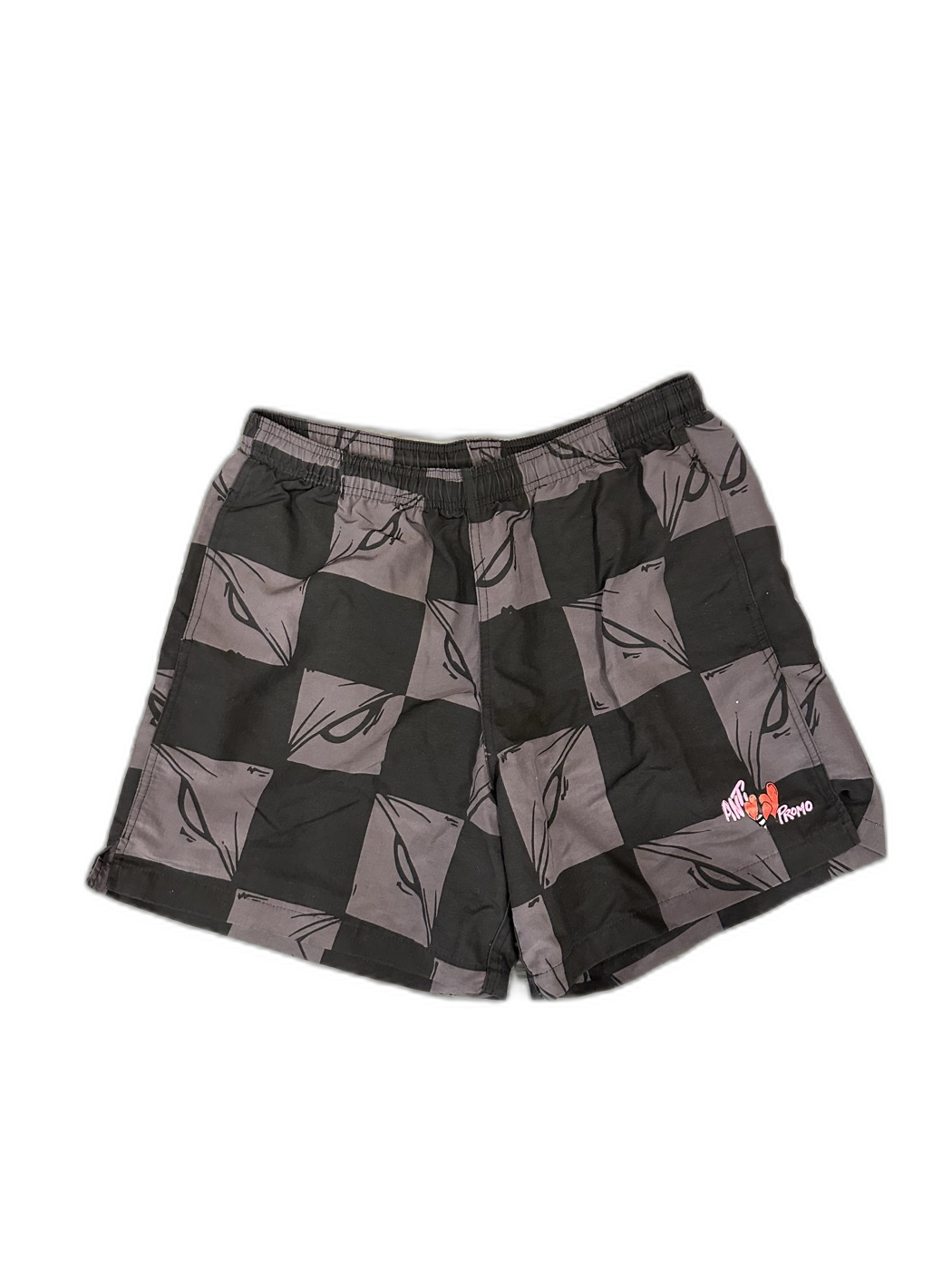 Chrome Hearts Matty Boy Dagger Checkered Board Shorts - Front