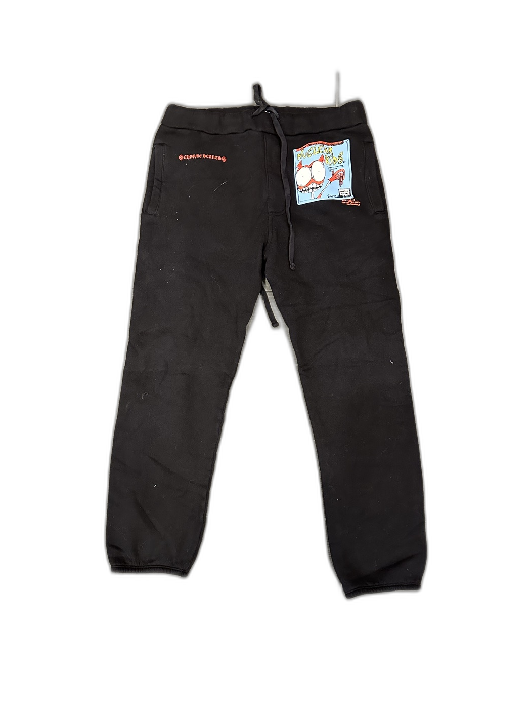 Chrome Hearts Matty Boy Multicolor Patch Black Joggers - Front