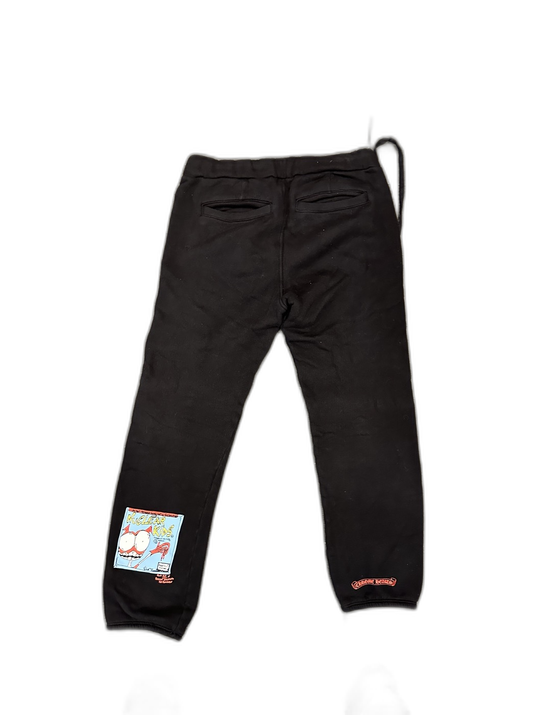 Chrome Hearts Matty Boy Multicolor Patch Black Joggers - back bg-removed