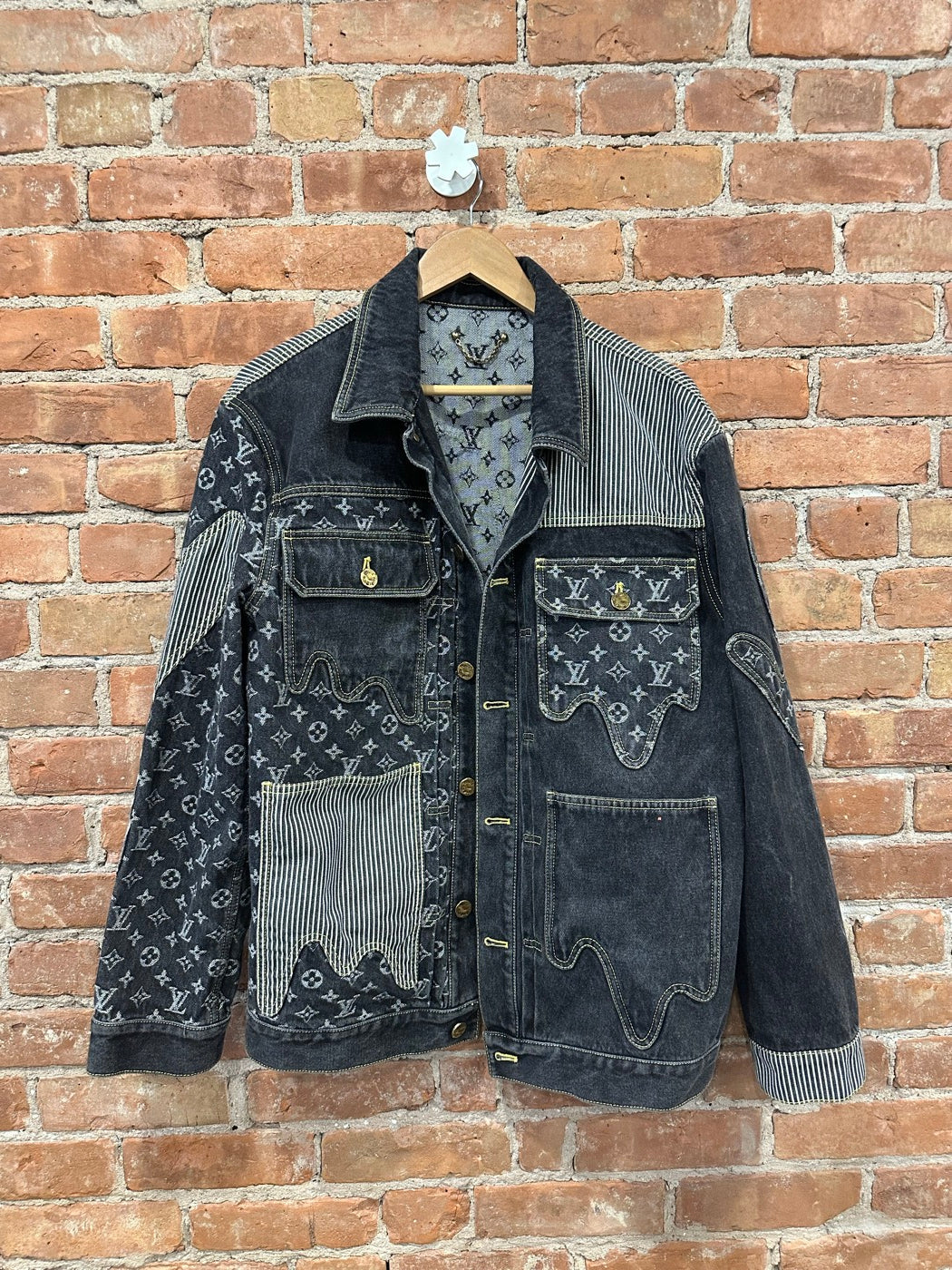 Louis Vuitton LV Monogram Patchwork Denim Jacket - Front