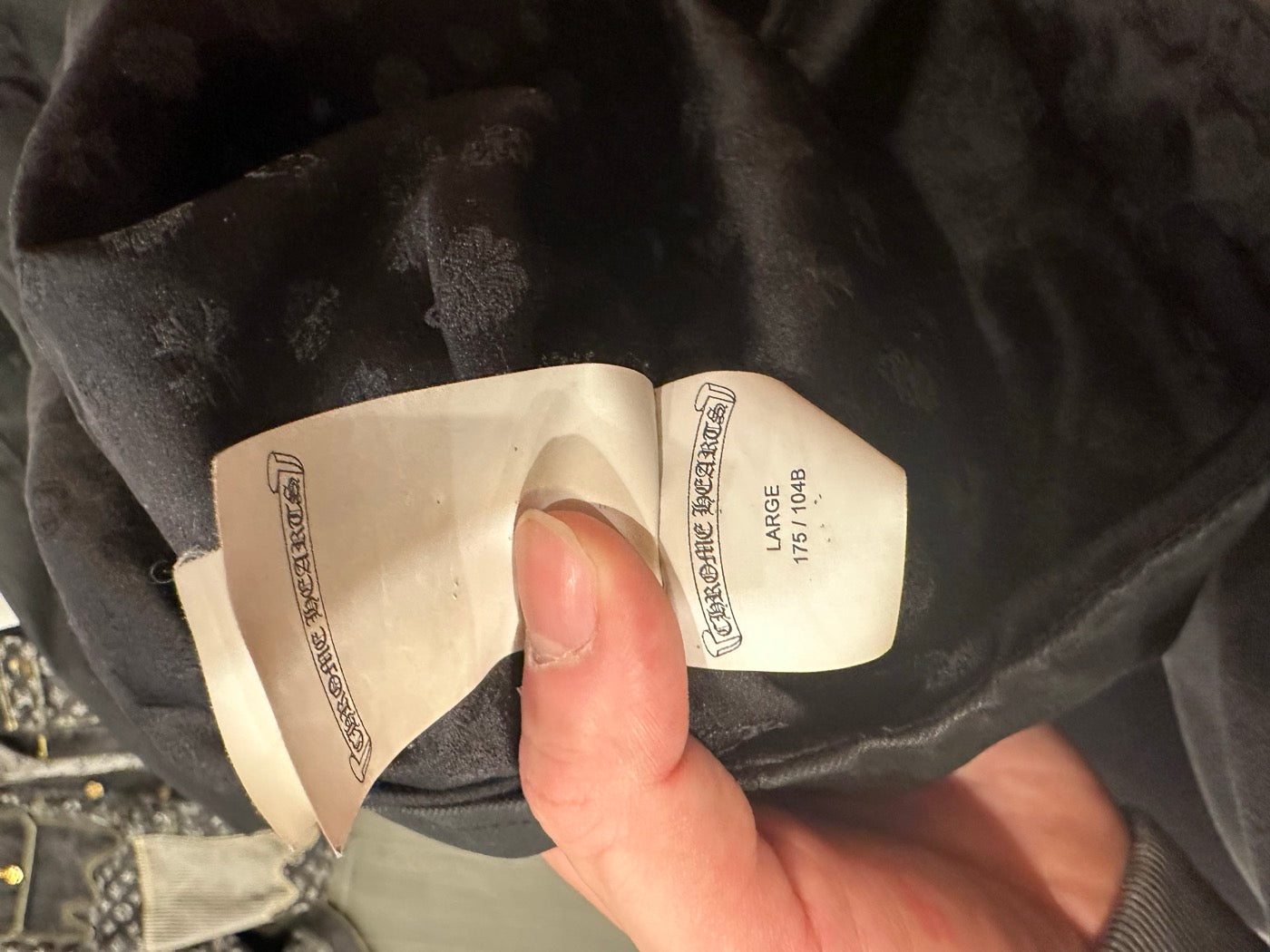 Chrome Hearts Black Forever Coach Jacket - Size tag