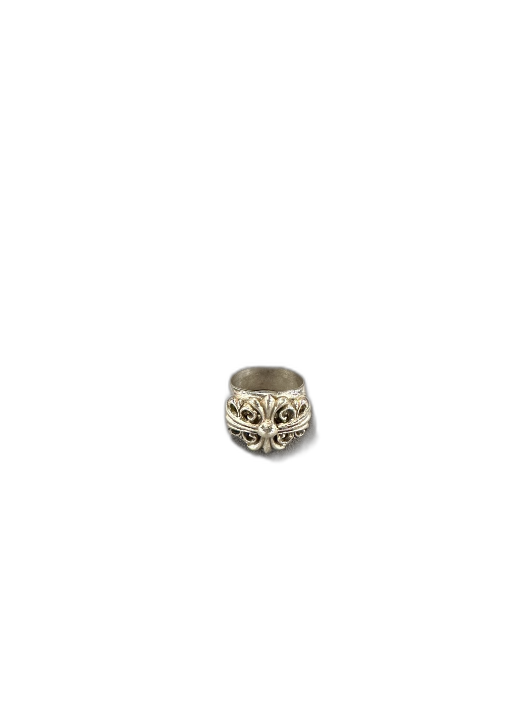 Chrome Hearts Sterling Silver Fleur de Lis Keep It Together Ring - Front