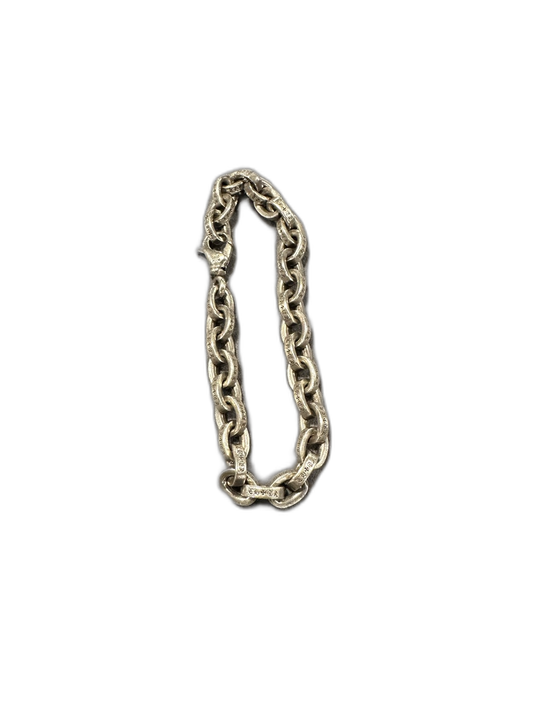Chrome Hearts Sterling Silver Heavy Oval Link Chain Bracelet 8.5 in - Front