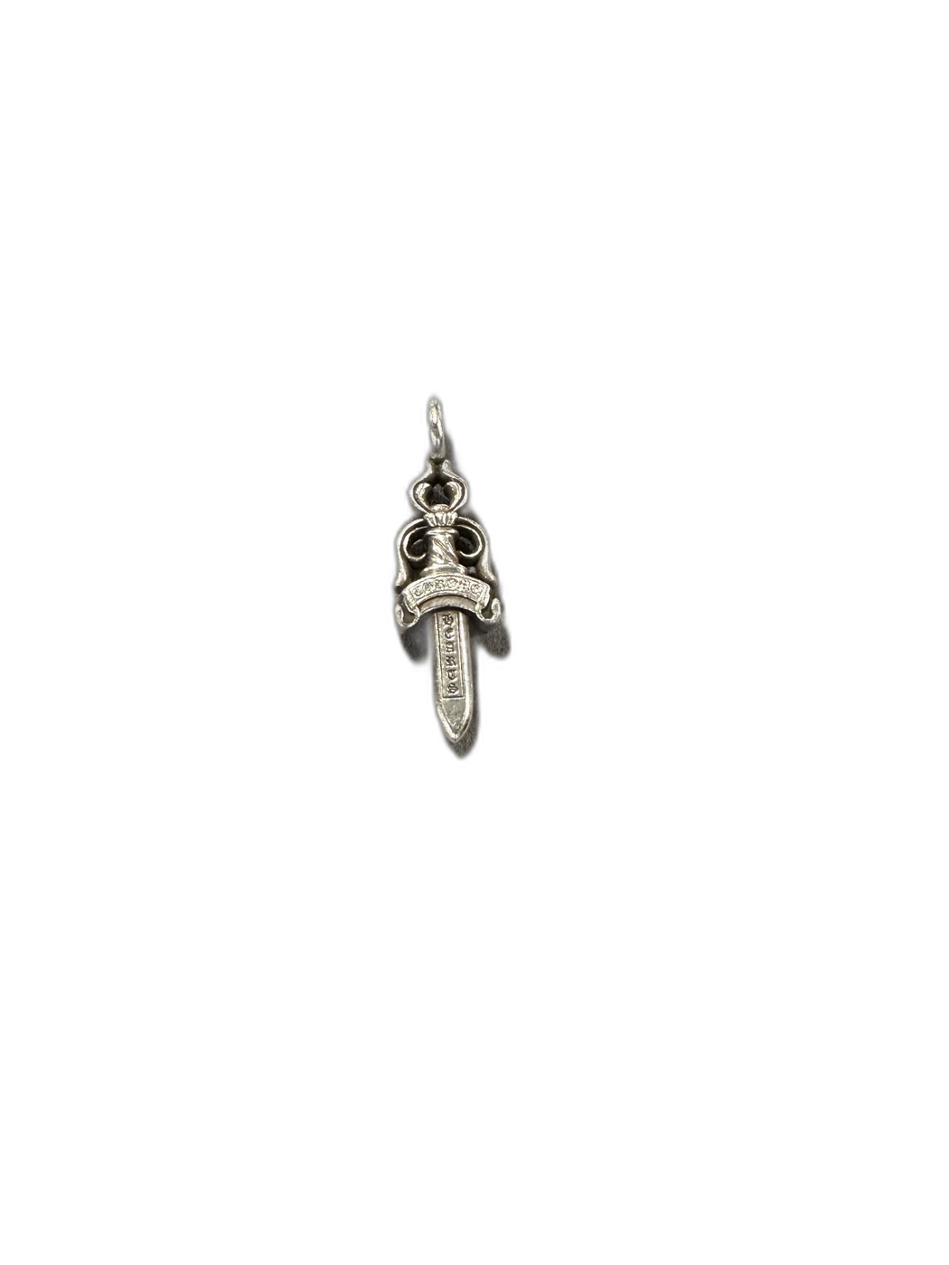 Chrome Hearts Sterling Silver Small Dagger Pendant 1.5 in - Front