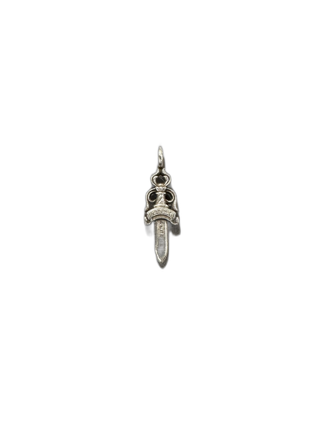 Chrome Hearts Sterling Silver Small Dagger Pendant 1.5 in - Detail