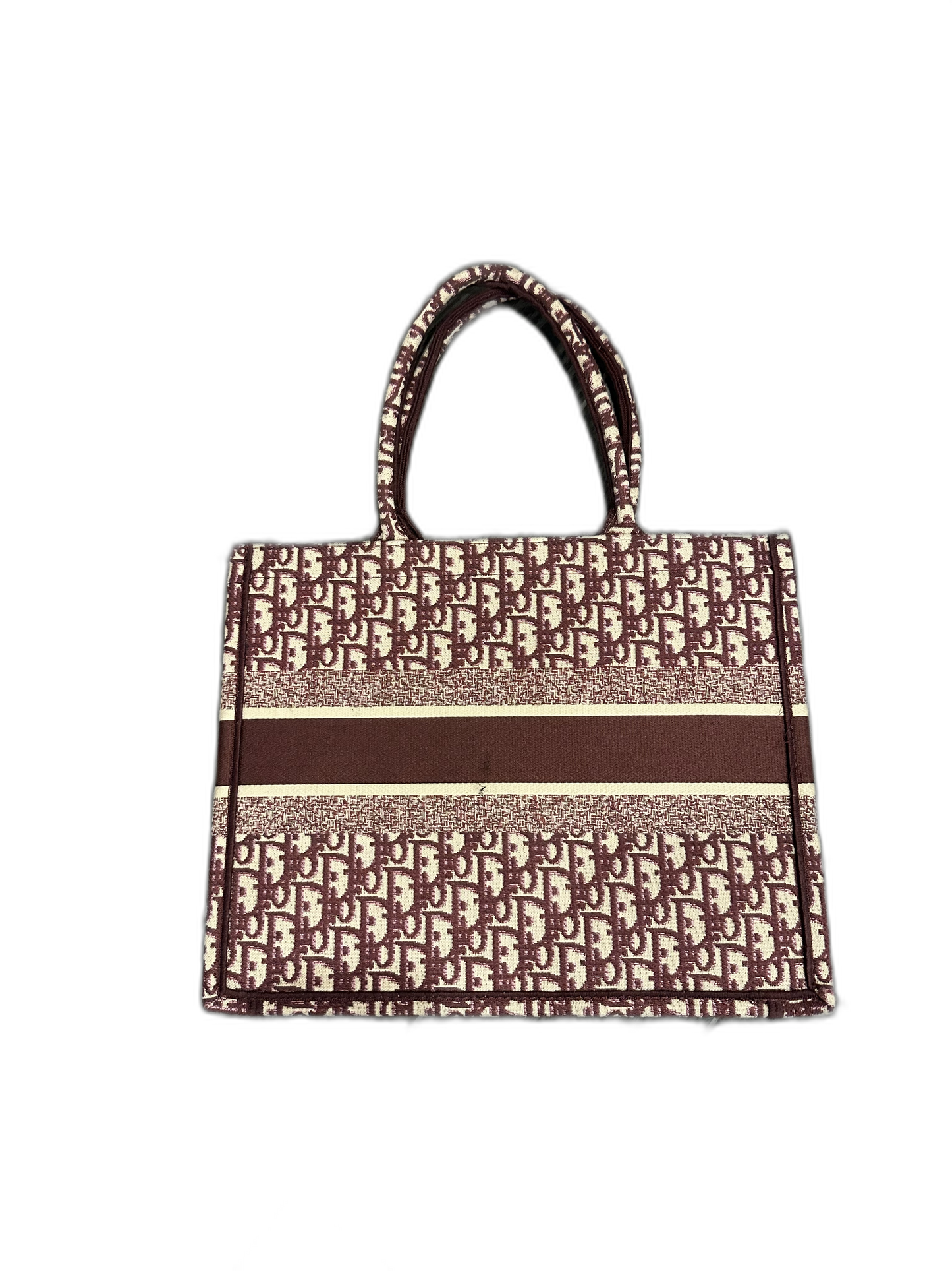 Christian Dior Oblique Book Tote Burgundy - Front