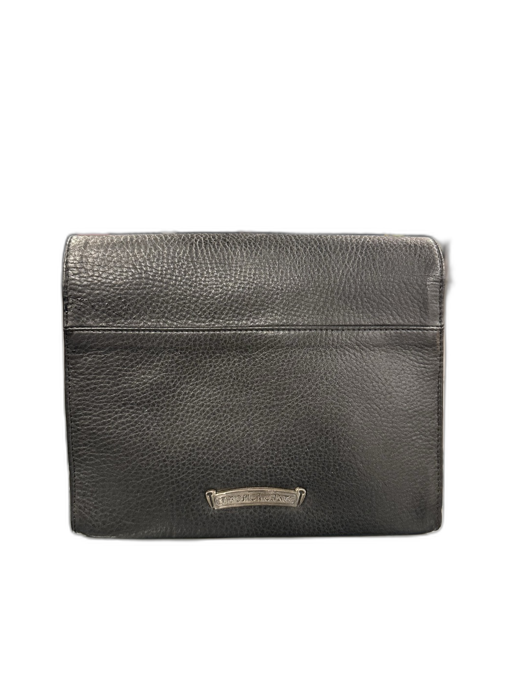 Chrome Hearts Black Leather Trifold Wallet - Back