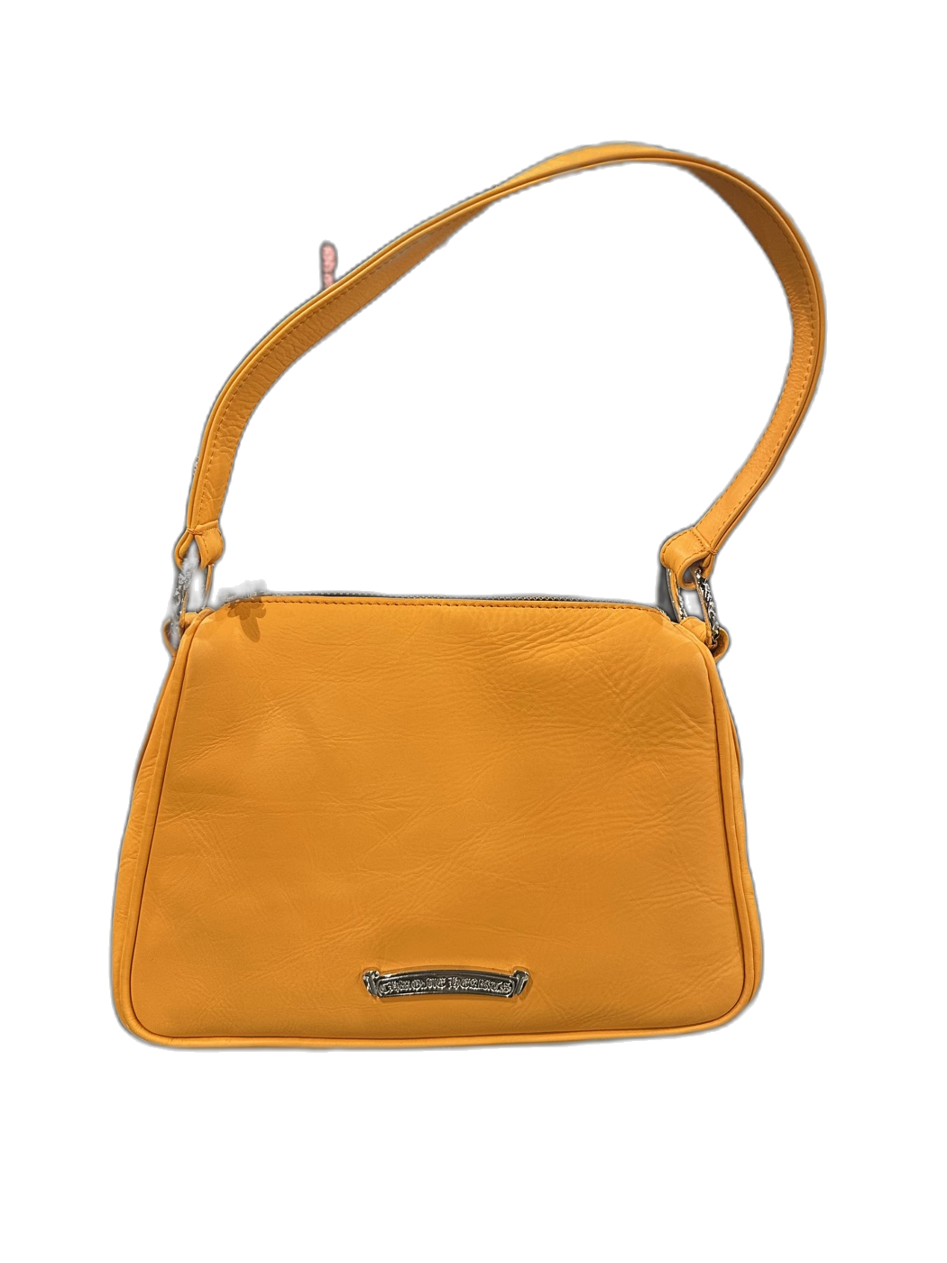 Chrome Hearts Orange Leather Crossbody Bag - Back