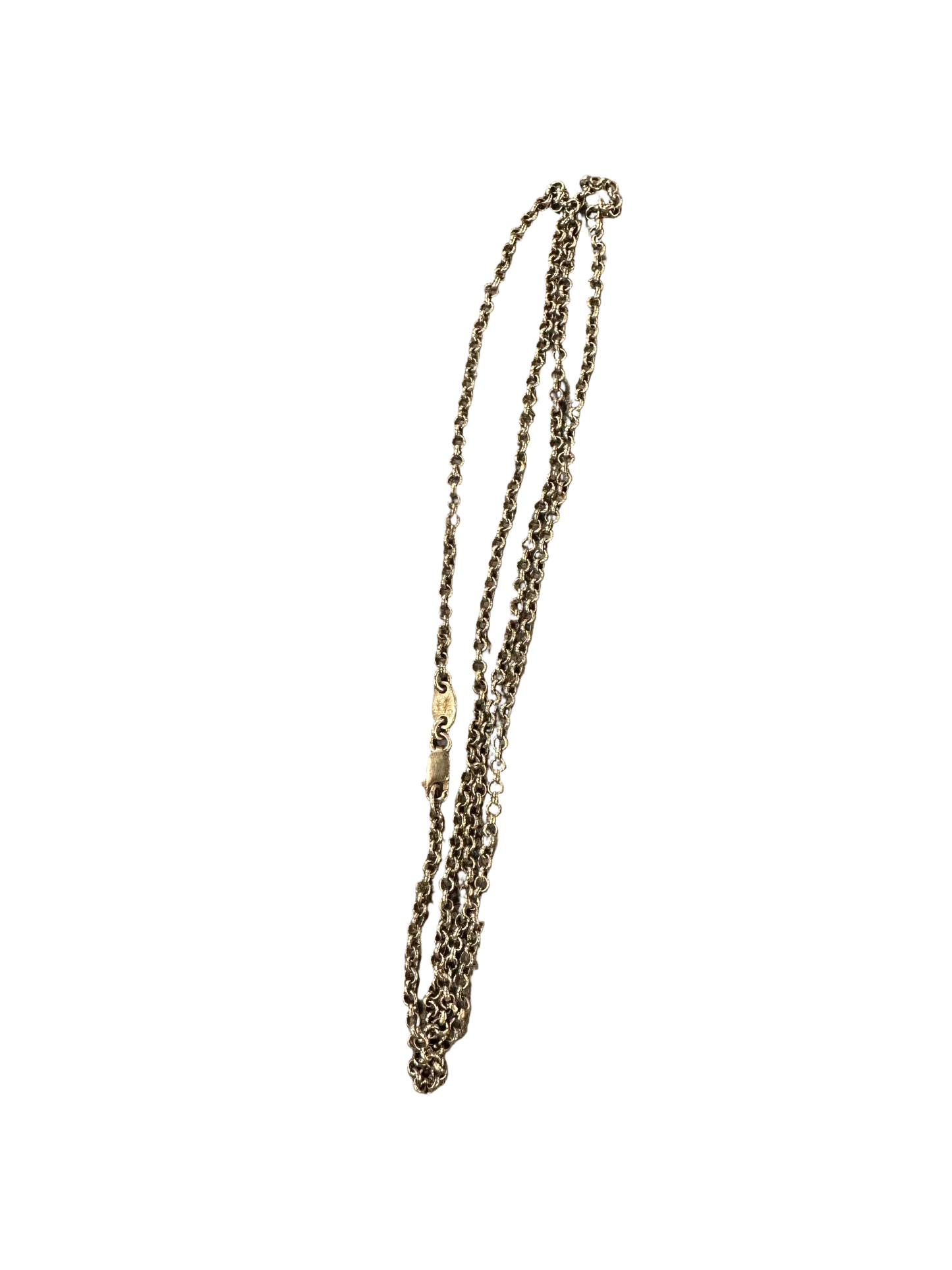 Chrome Hearts Sterling Silver Fine Ball Chain Necklace 24 in