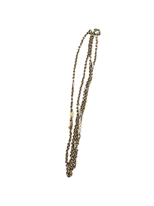 Chrome Hearts Sterling Silver Fine Ball Chain Necklace 24 in