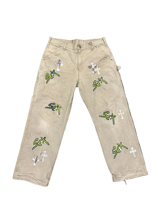 ($20,000) Chrome Hearts Matty Boy Sex Records Carpenter Pants Sz 33