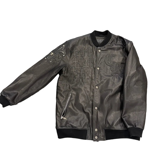 ($30,000) Chrome Hearts Black varsity jacket