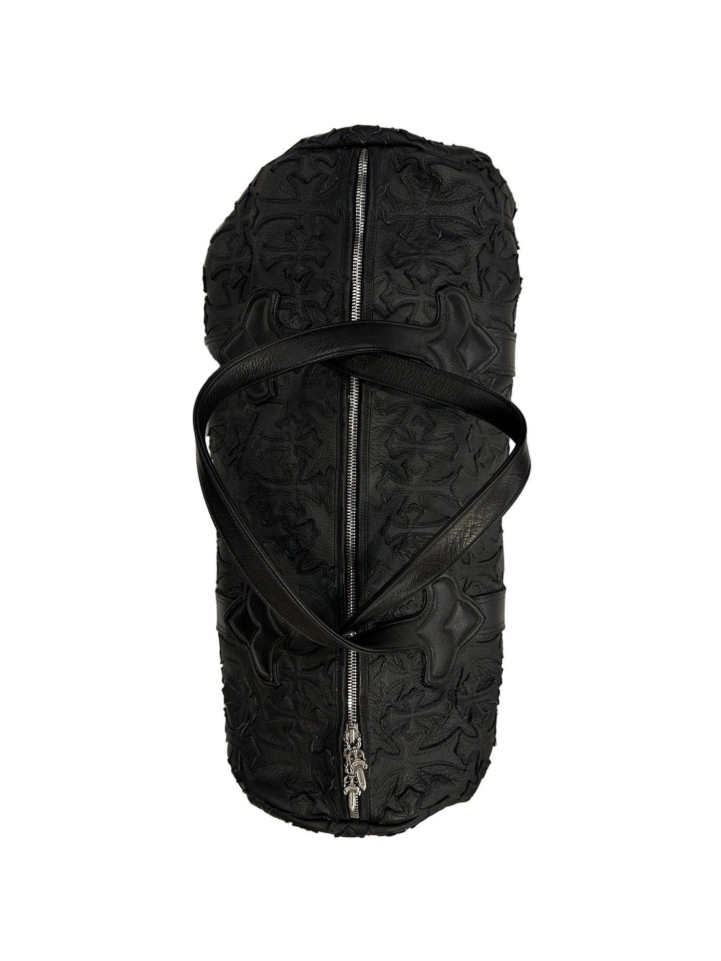 ($25,200) Chrome Hearts Black Cross Patch Duffle Bag
