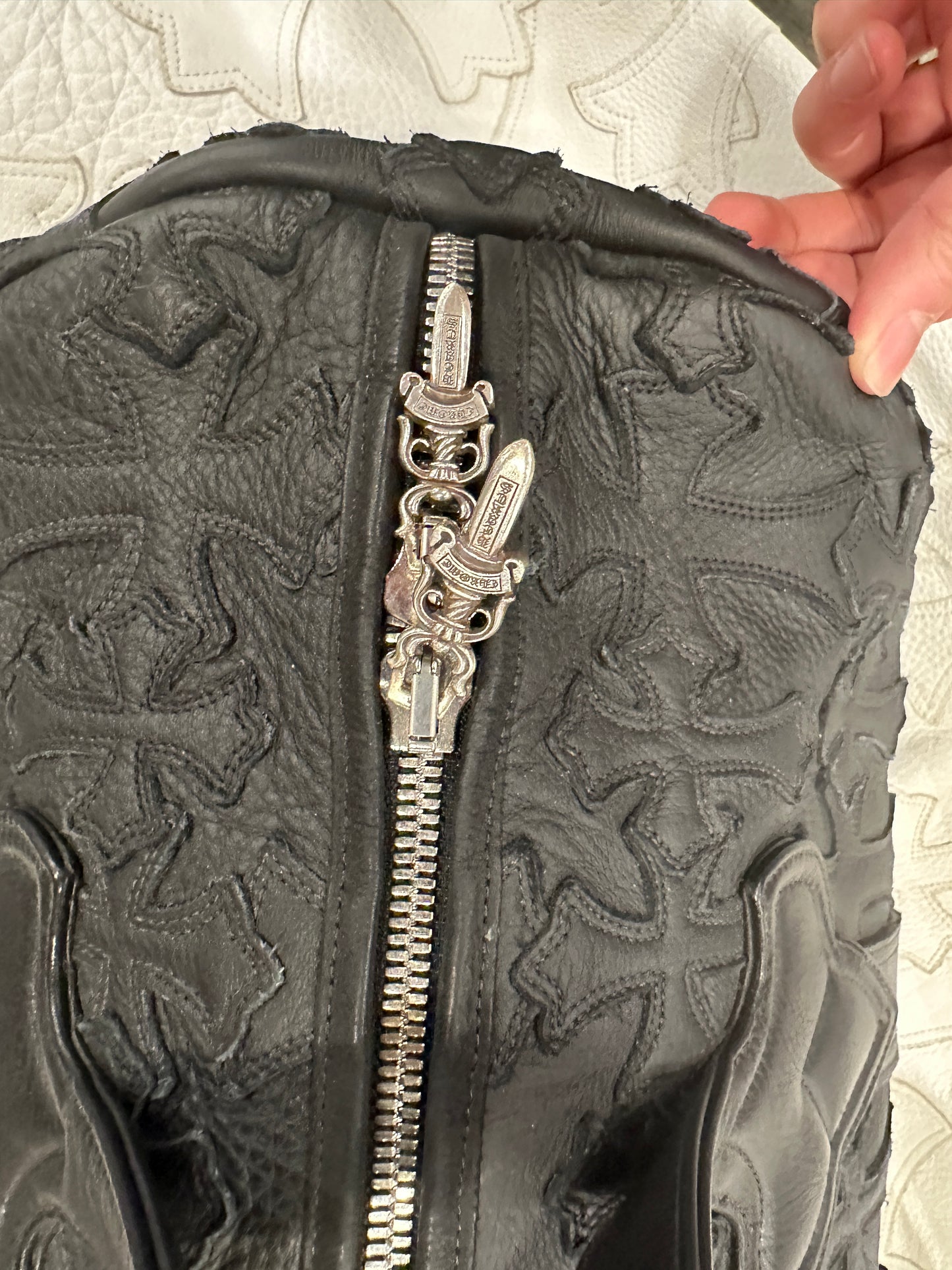 ($25,200) Chrome Hearts Black Cross Patch Duffle Bag