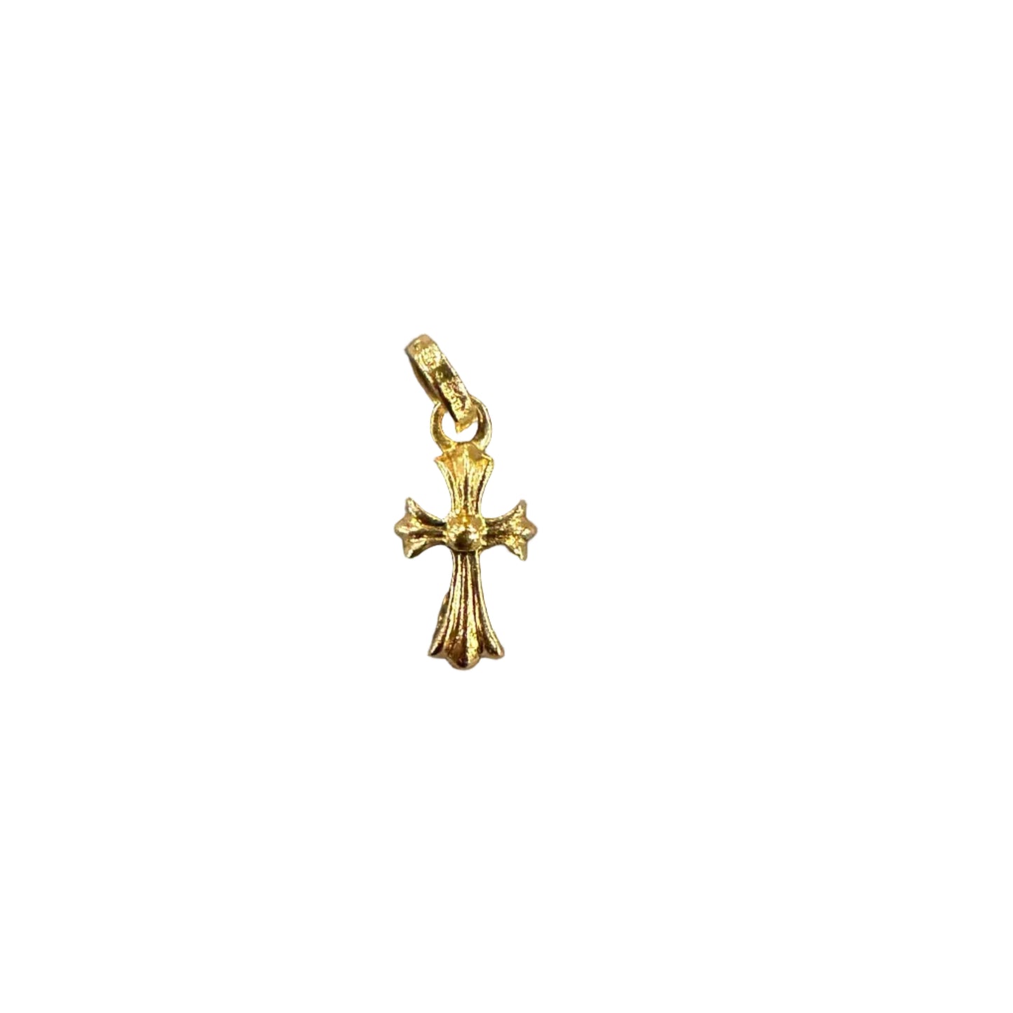 Chrome Hearts 22k Gold Baby Fat Cross charm Pave Diamonds