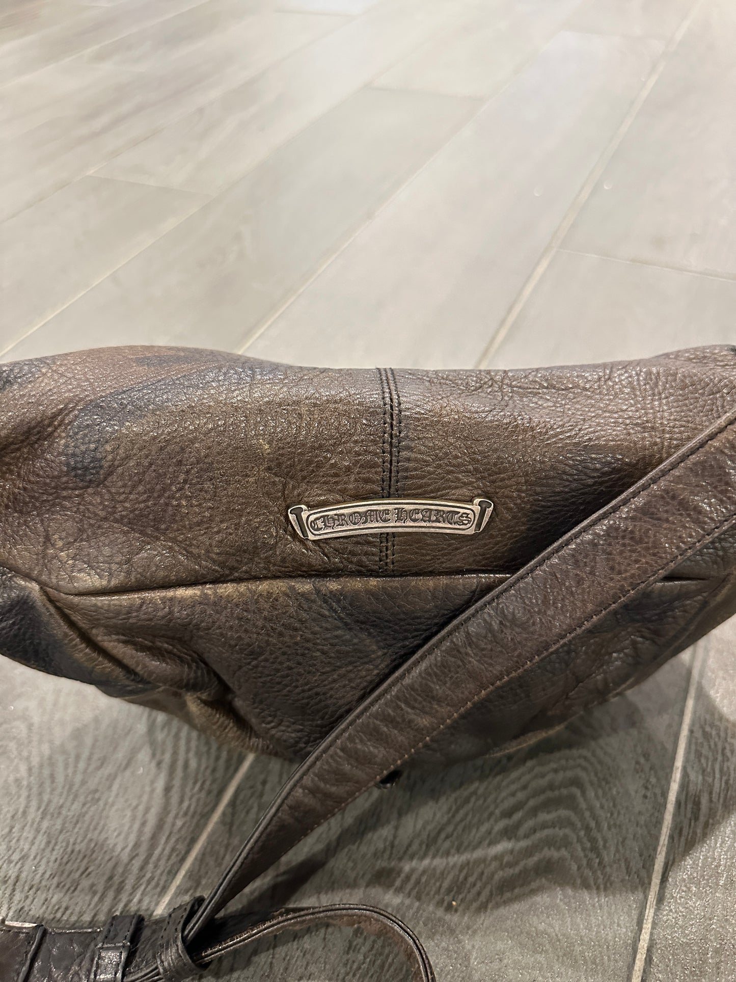 Chrome Hearts Brown leather Snat Pack