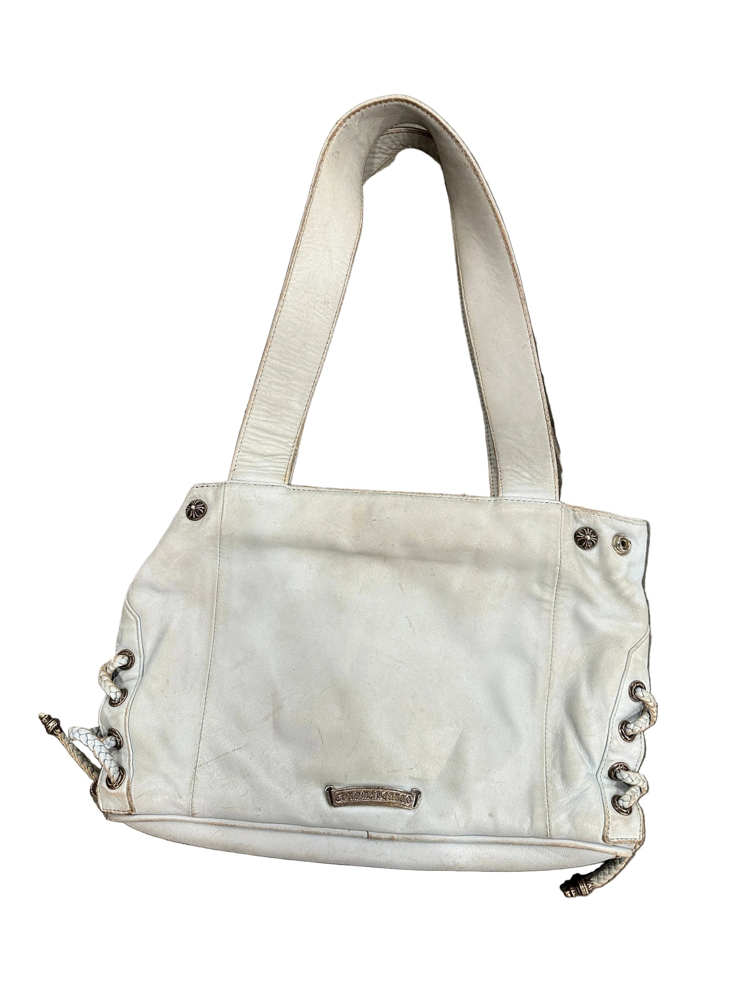 Chrome Hearts JJ Dean White Leather Handbag