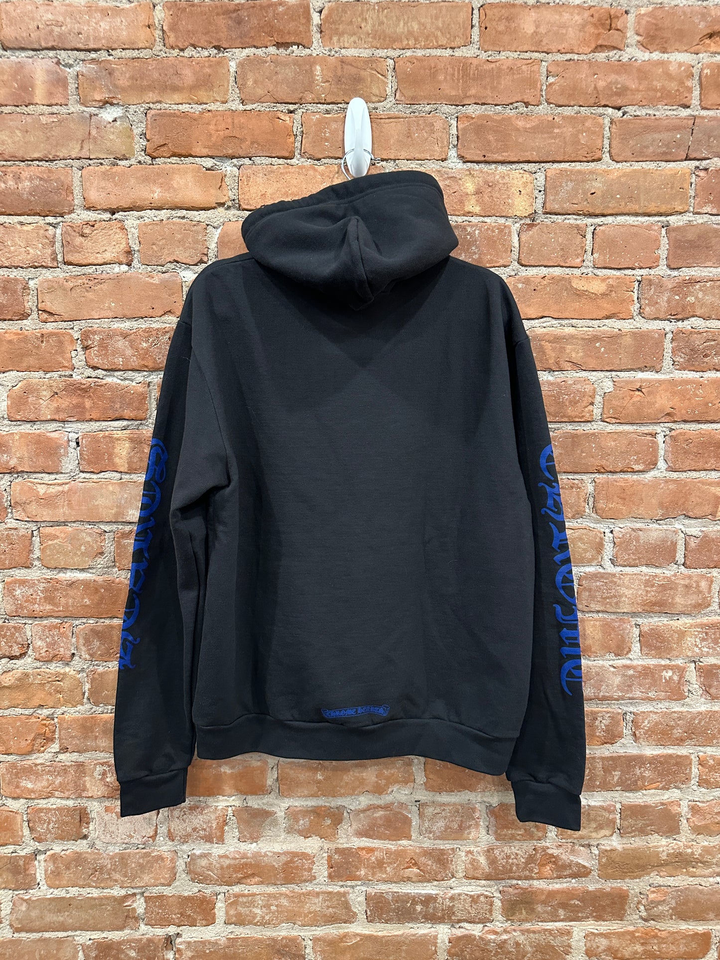 Chrome Hearts Blue Vertical Script Logo Hoodie Sz S