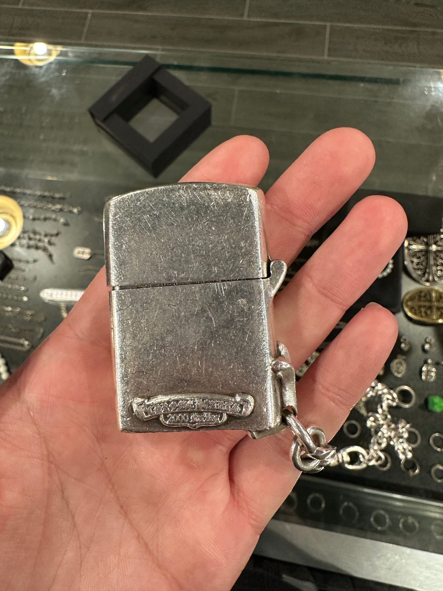 Chrome Hearts Zippo wallet chain 24in