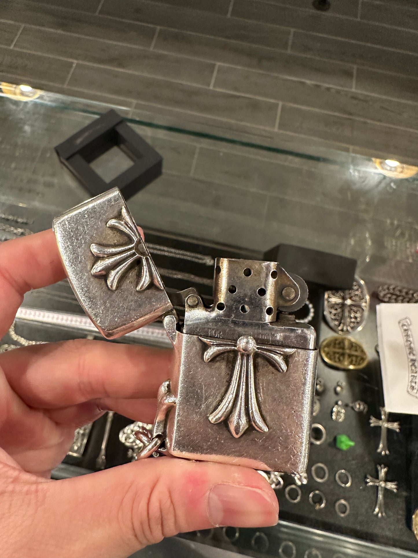 Chrome Hearts Zippo wallet chain 24in
