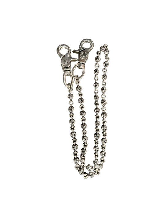 ($15,000) Chrome Hearts Cross Ball Wallet Chain 26 in