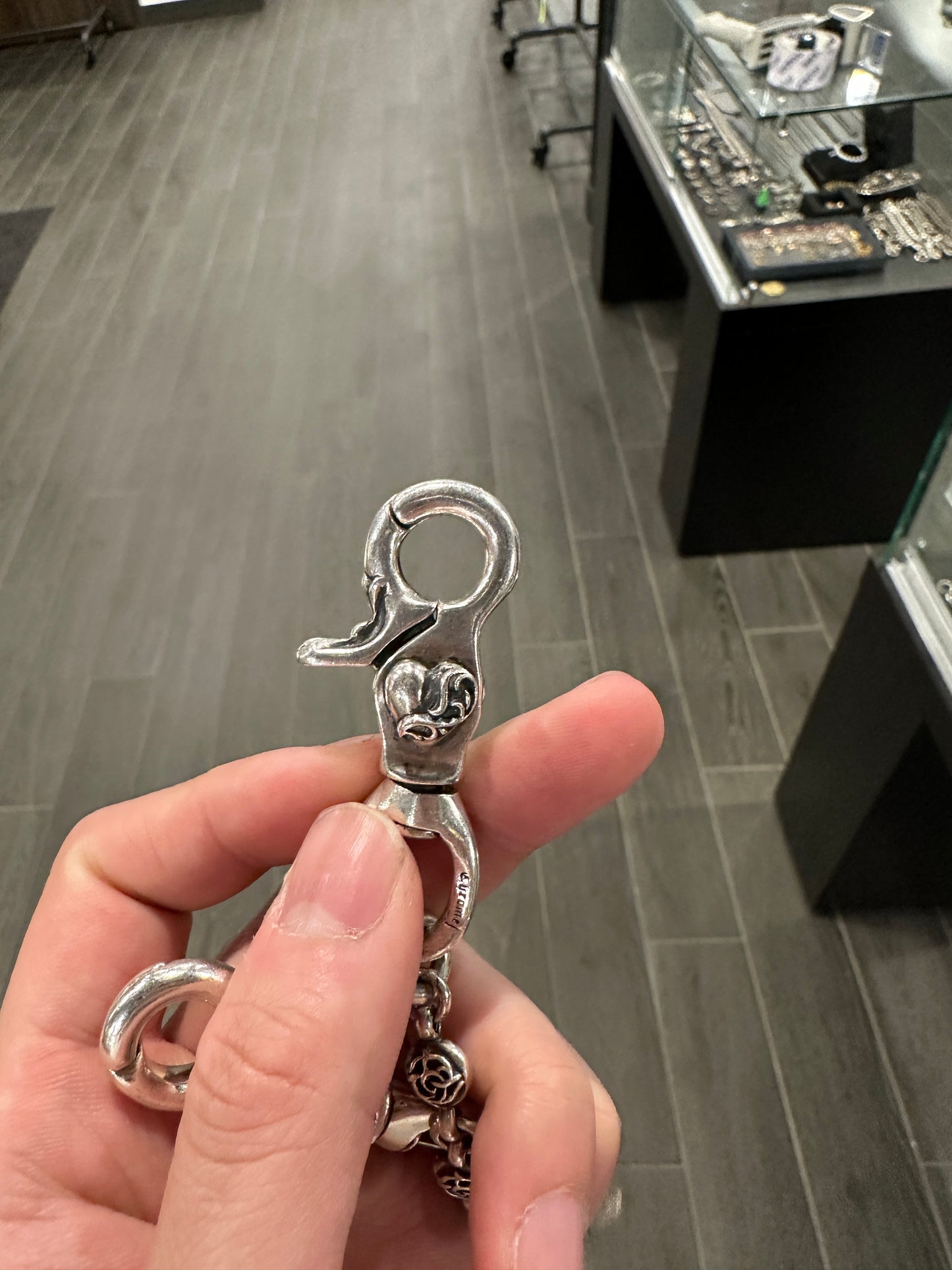 ($15,000) Chrome Hearts Cross Ball Wallet Chain 26 in
