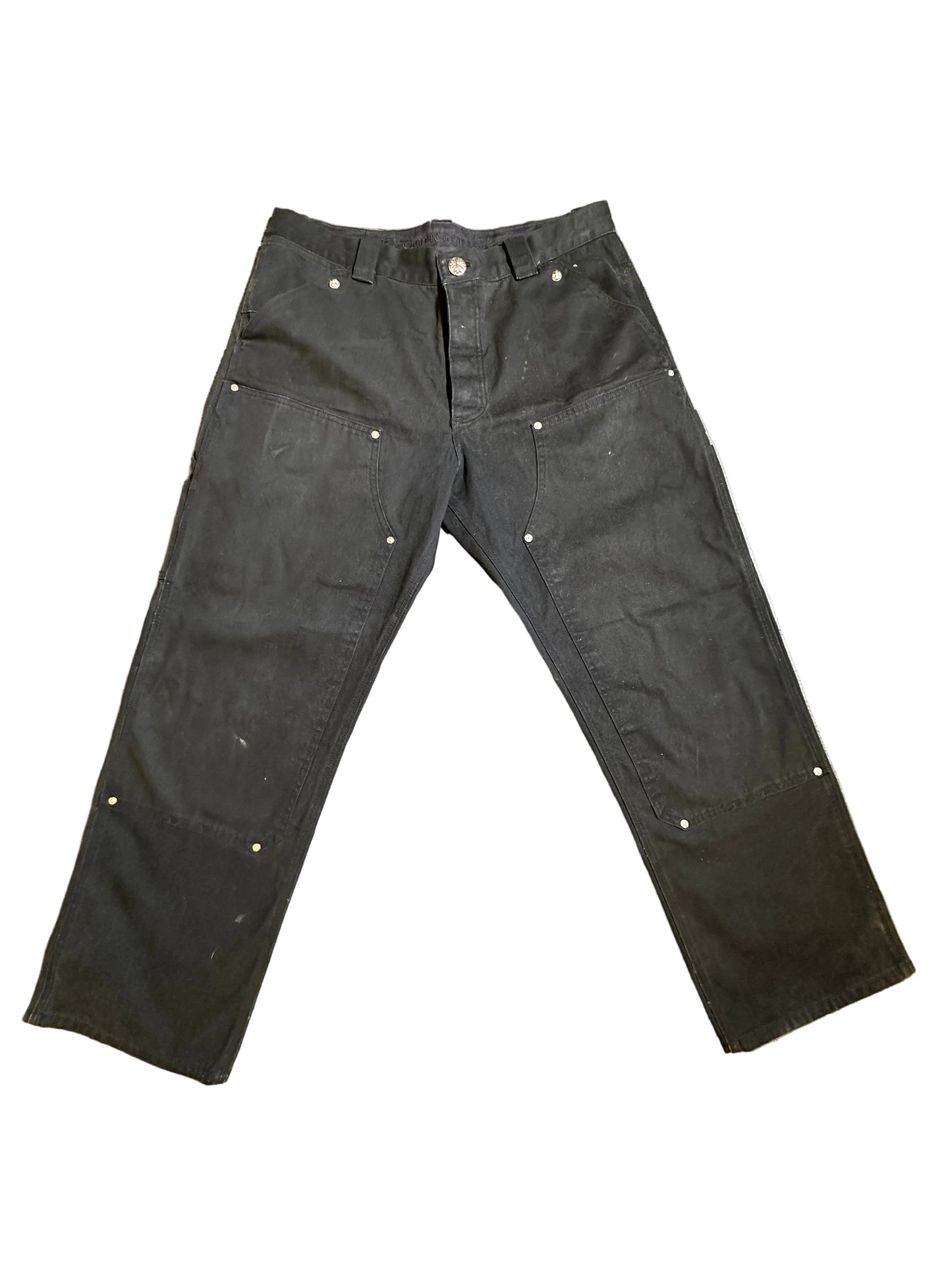 Chrome Hearts Black Double Knee Carpenter pants sz 36