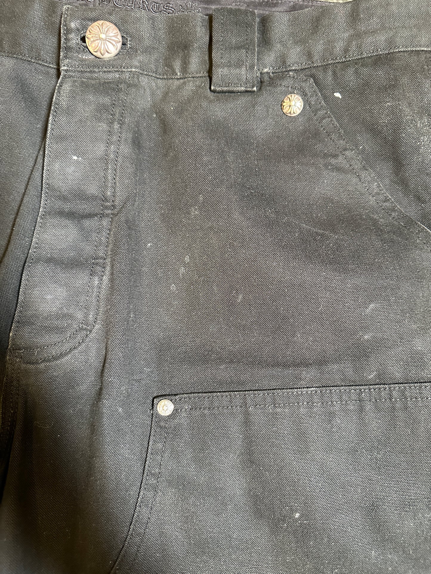 Chrome Hearts Black Double Knee Carpenter pants sz 36