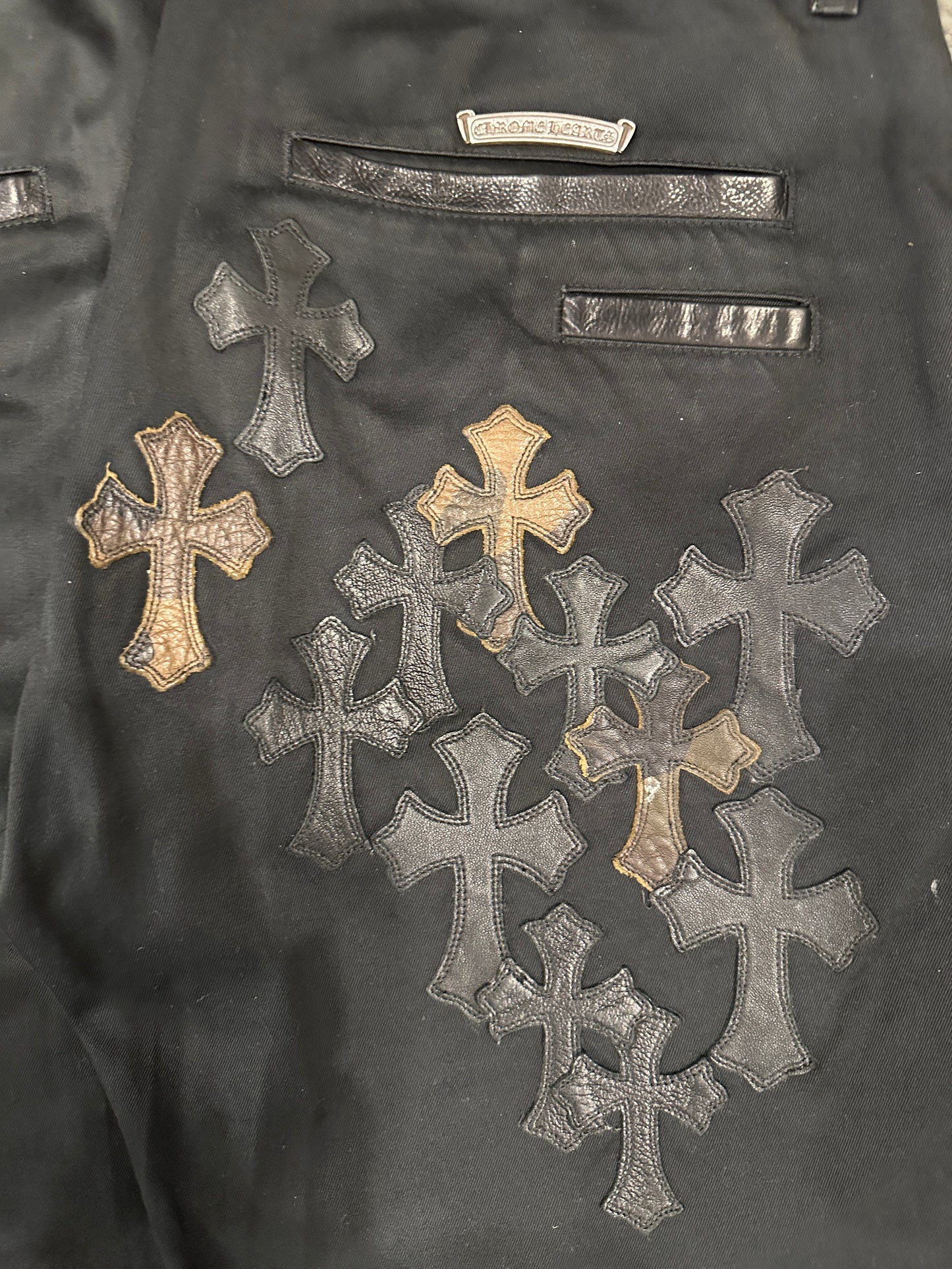 ($16,000) Chrome Hearts Camo Cross Patch Pants sz 38