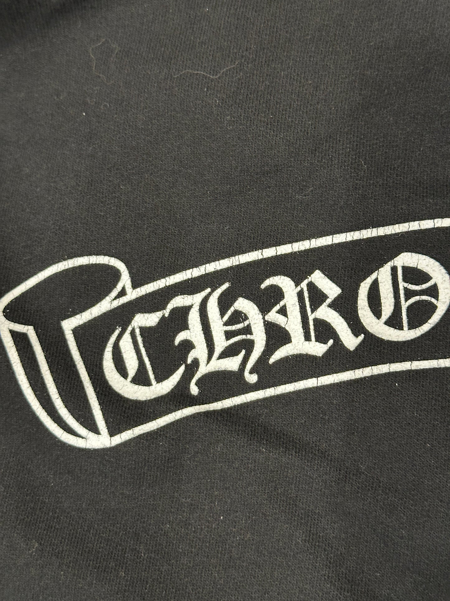 Chrome Hearts Black scroll logo zip up sz XL