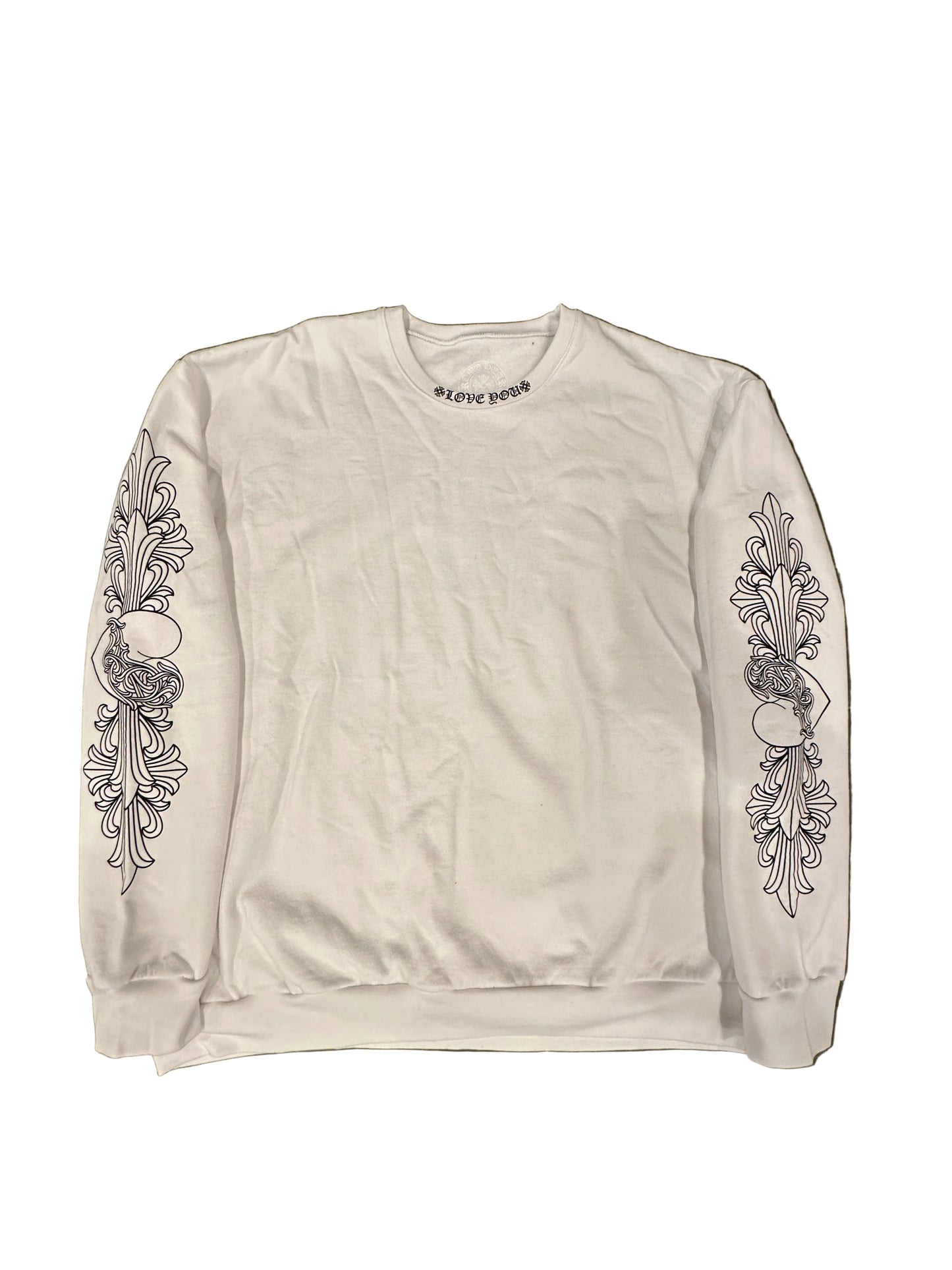 Chrome Hearts White Love You Crewneck Long Sleeve sz xl