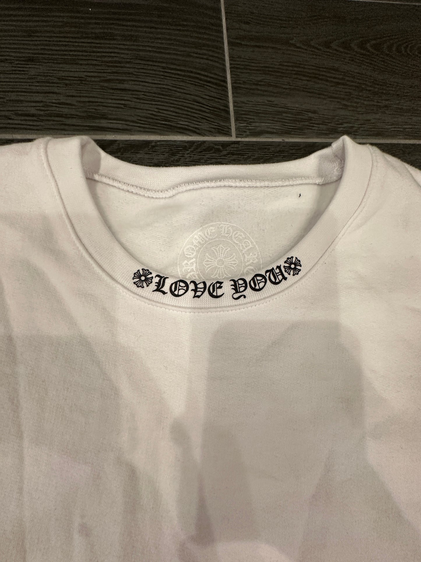 Chrome Hearts White Love You Crewneck Long Sleeve sz xl