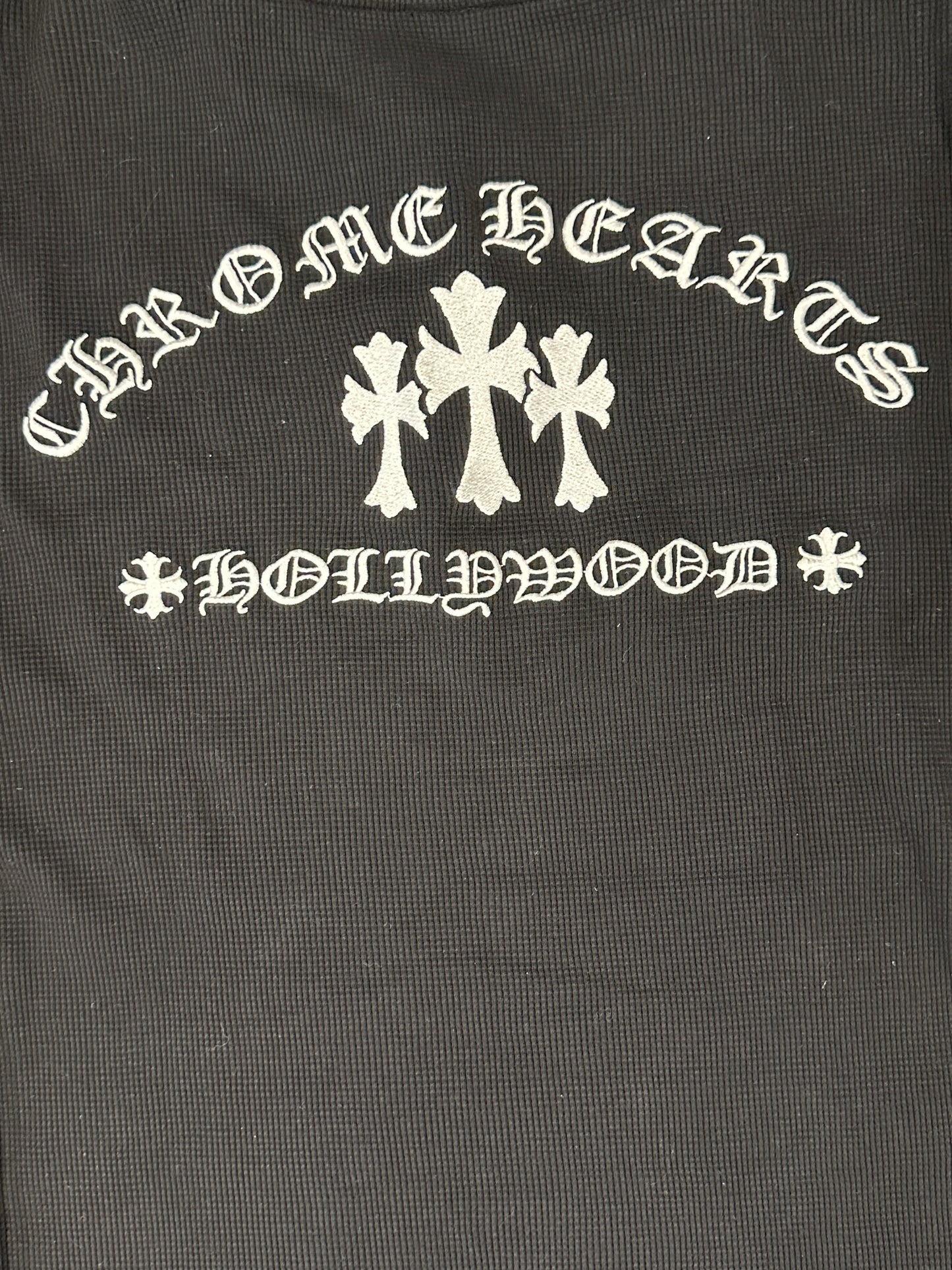 Chrome Hearts Hollywood Waffle Long Sleeve Shirt sz m