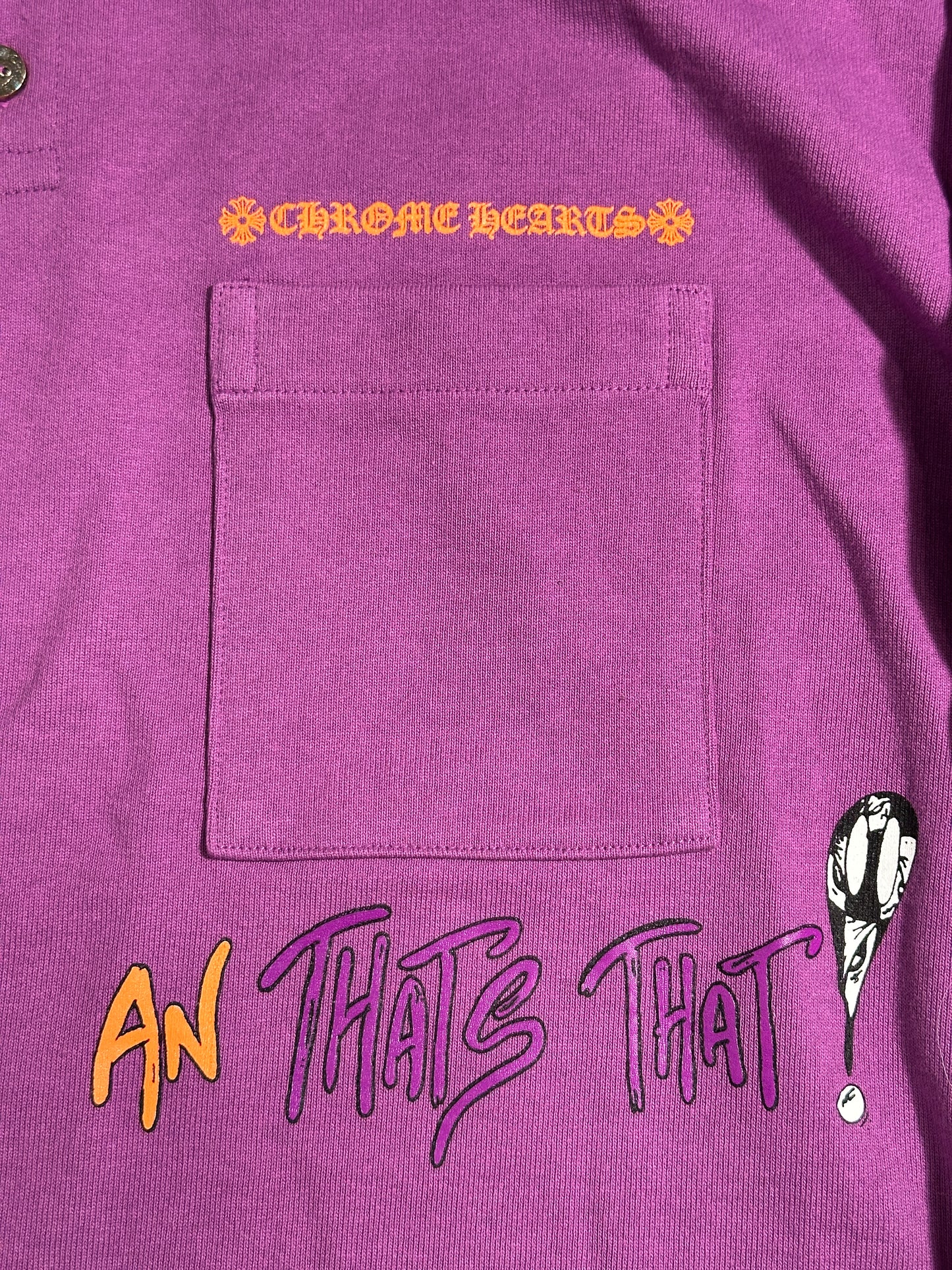 Chrome Hearts Matty Boy "I Want More Not Less" purple rugby polo long sleeve sz XL