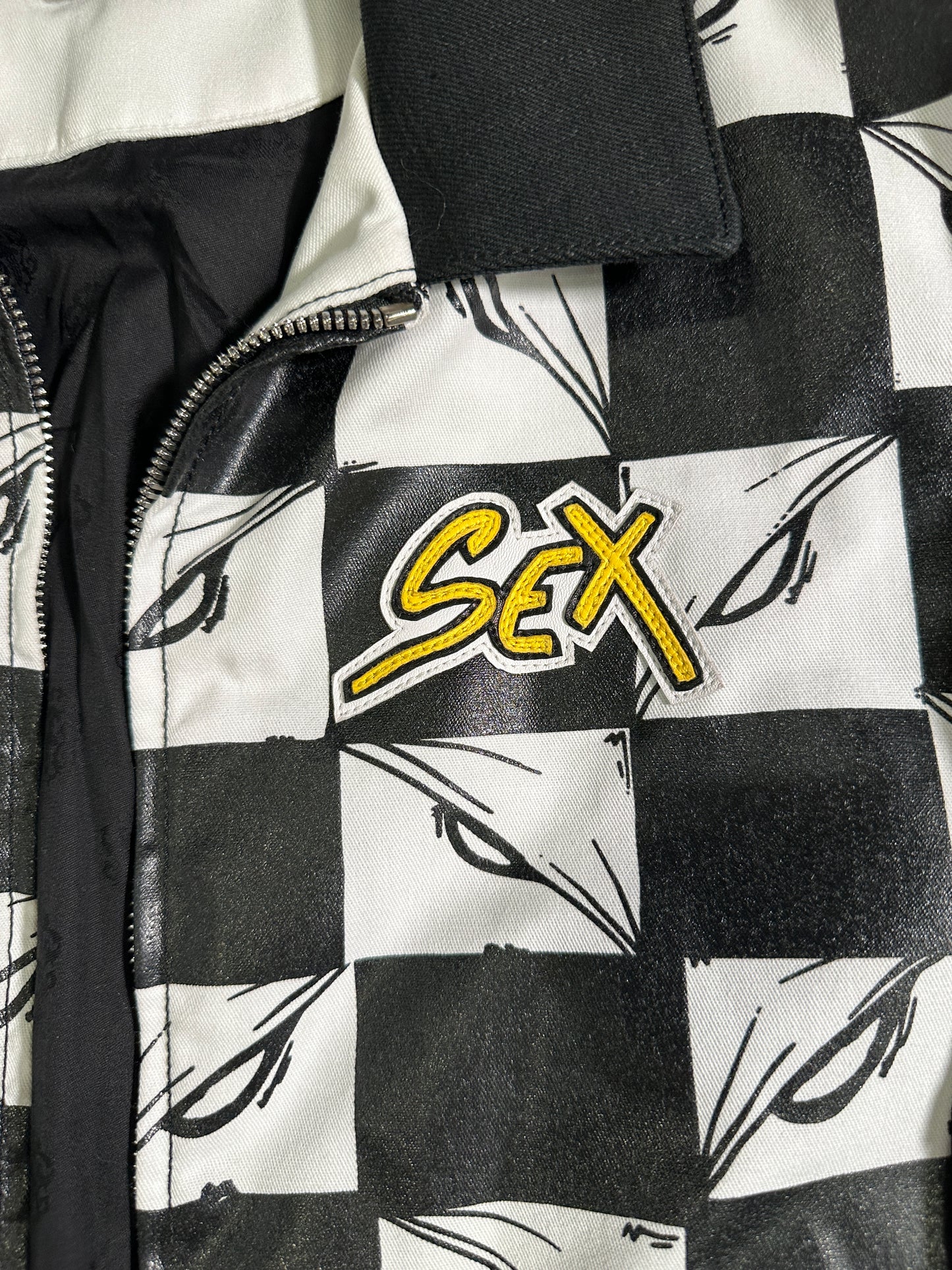 ($16,000) Chrome Hearts x Matty Boy "Sex Records" leather jacket sz M